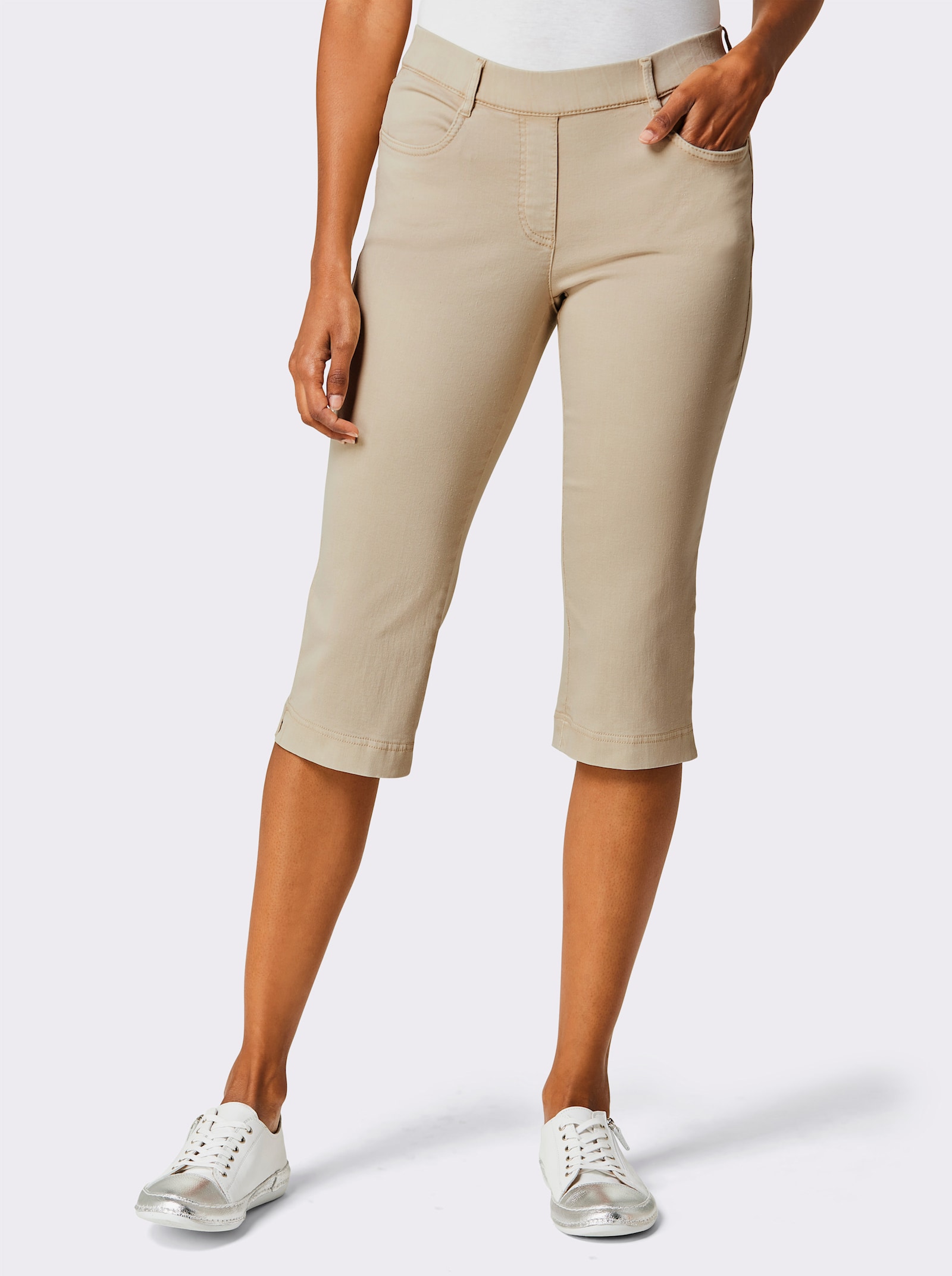 Ascari Caprijeans in Schlupfform - sand