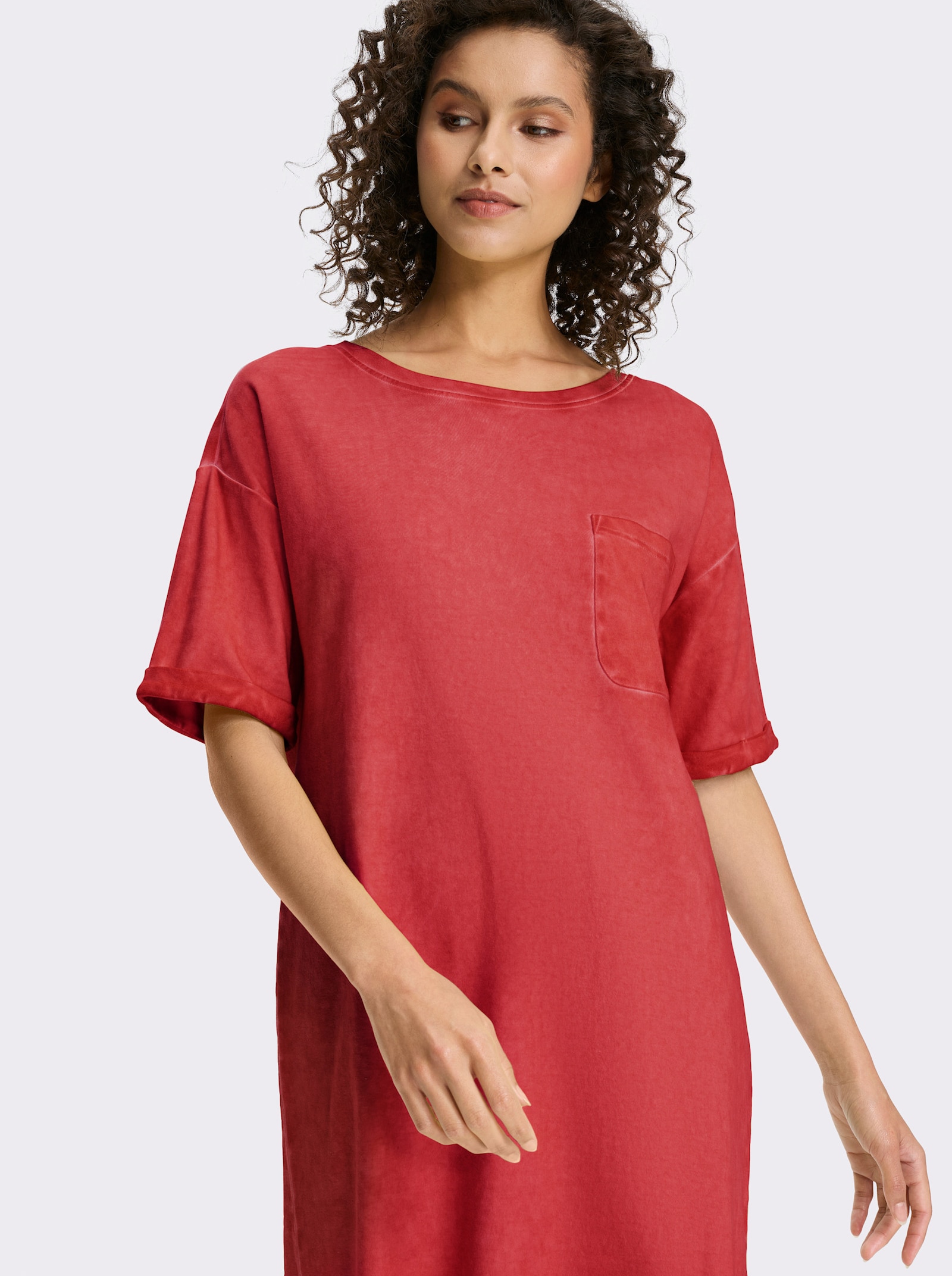 heine Robe en jersey avec effet délavé - fraise