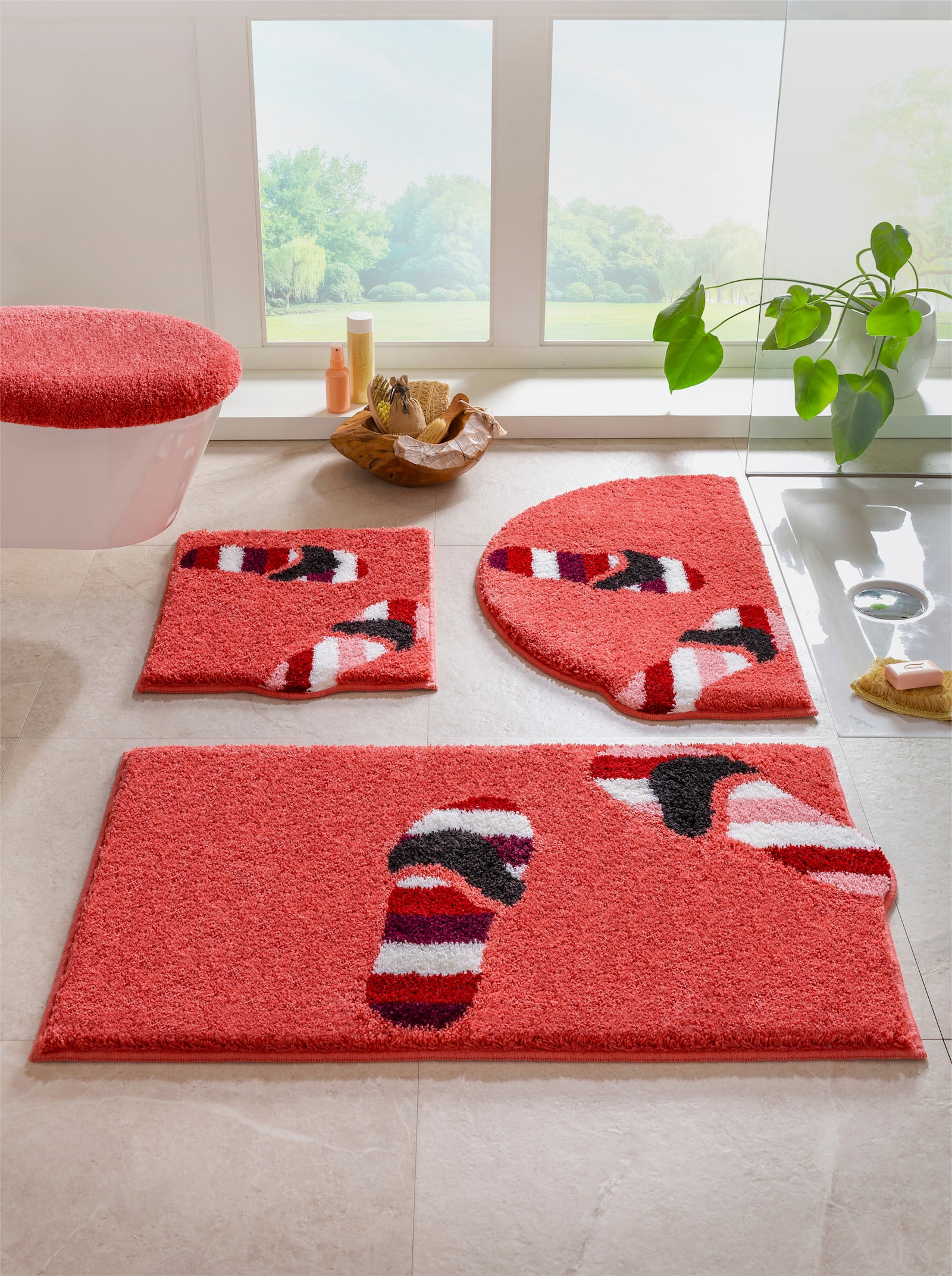 Grund Badematte - koralle