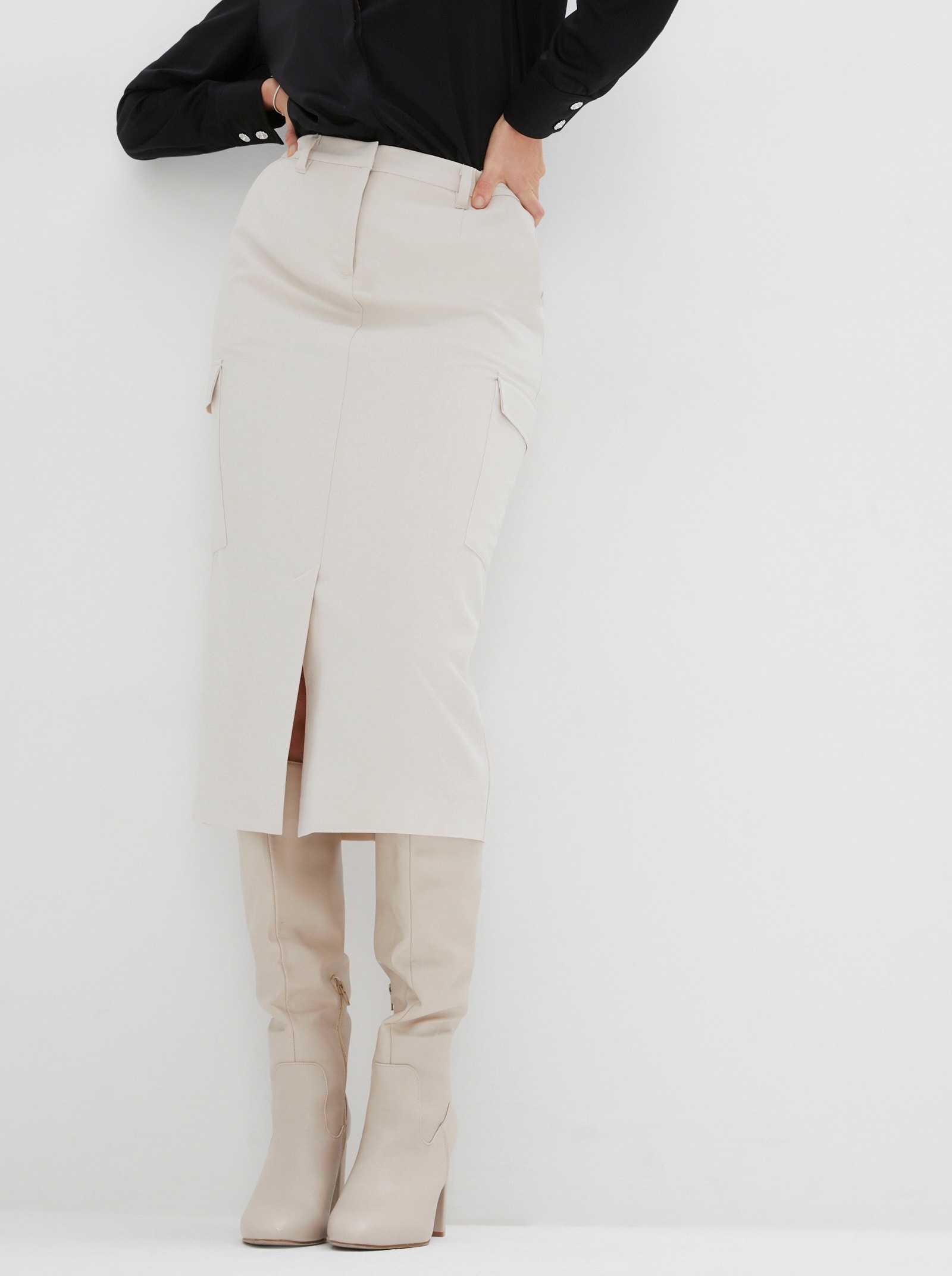 Cargorok met loopsplit voor - champagne