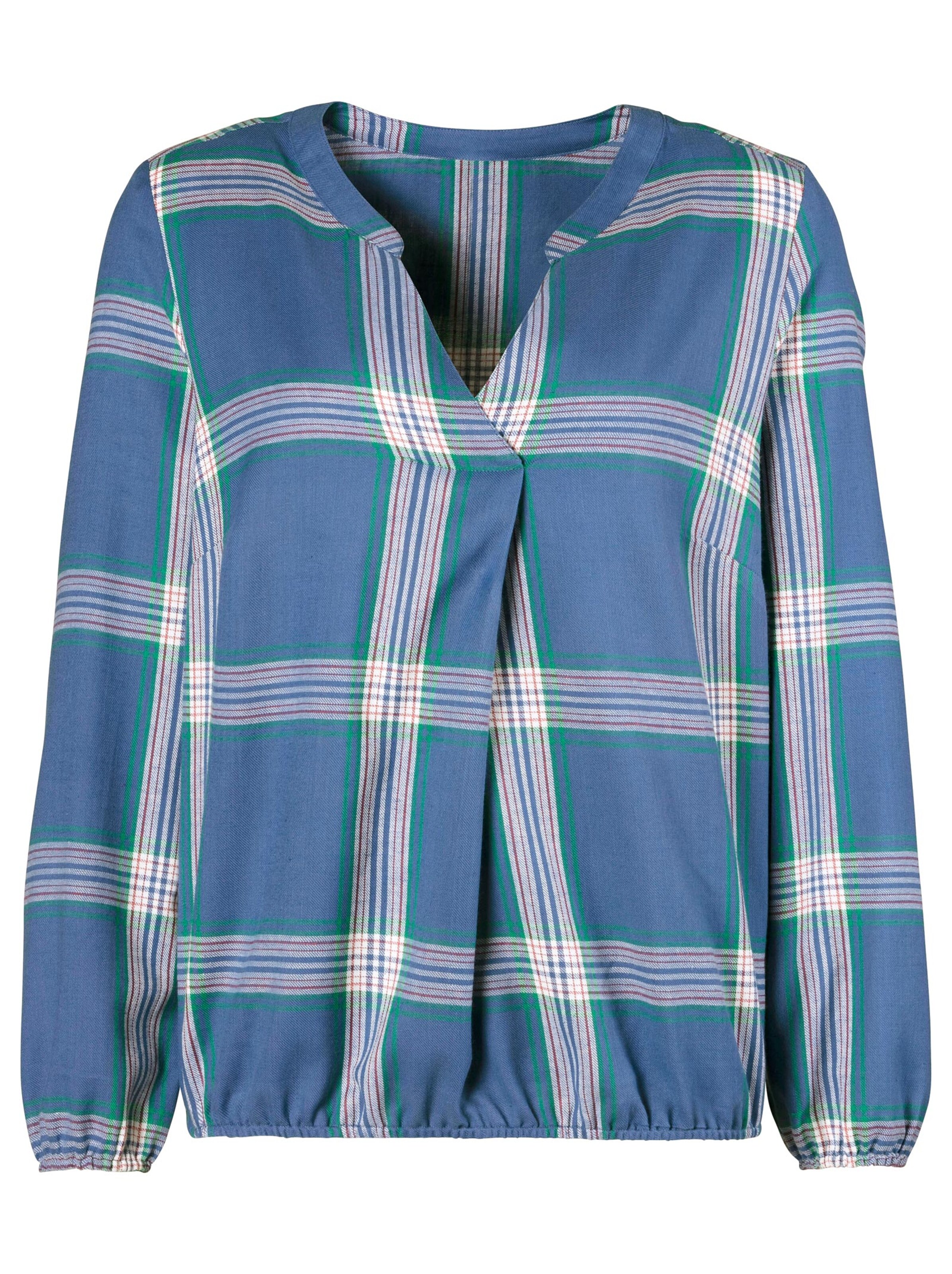 Bluse - blau-kariert