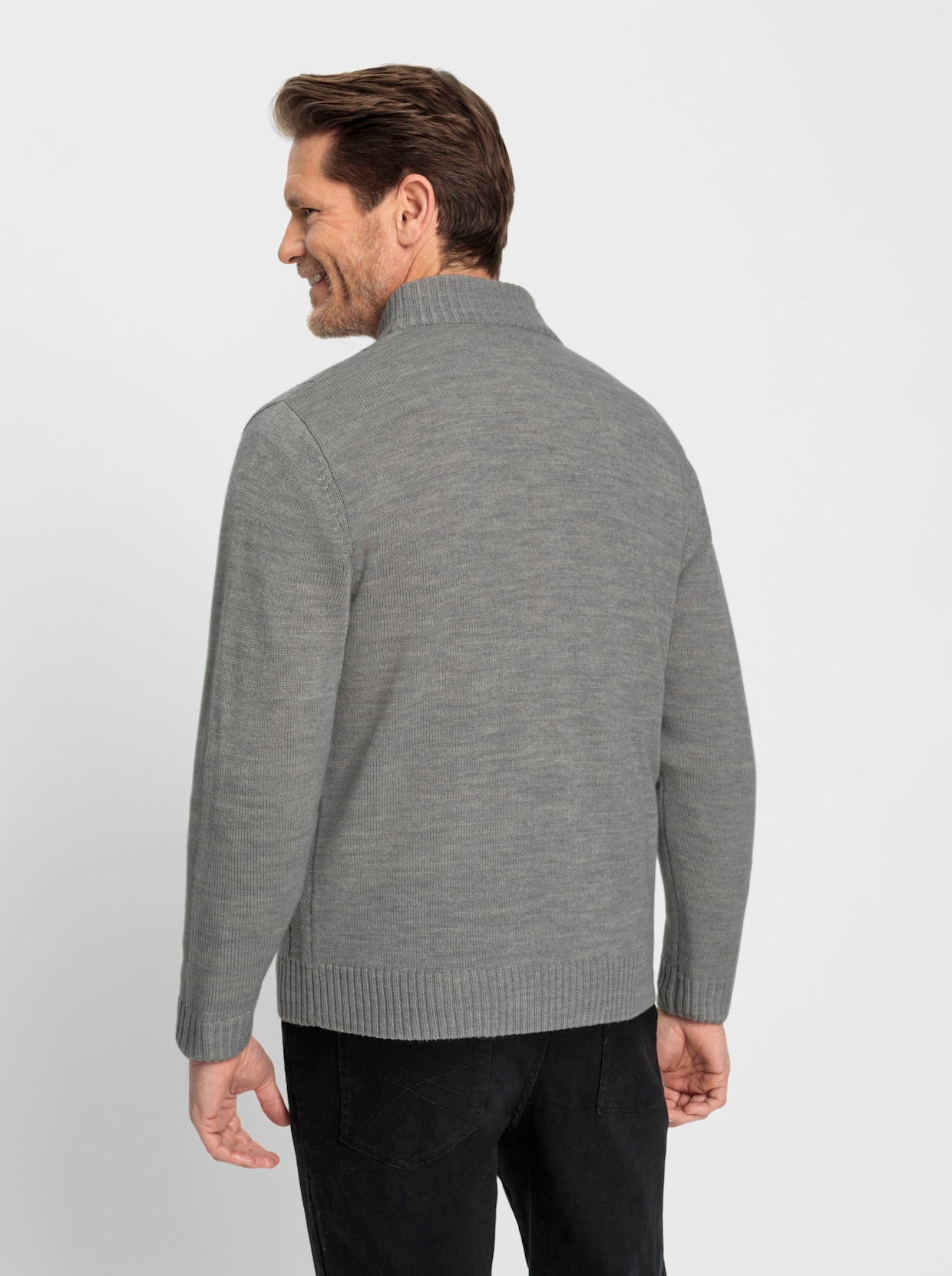 Marco Donati Vest - grijs gemêleerd