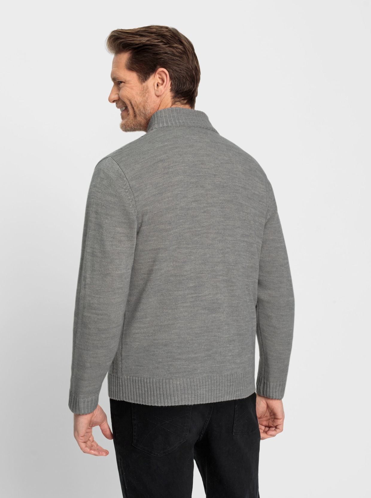 Marco Donati Strickjacke - grau-meliert