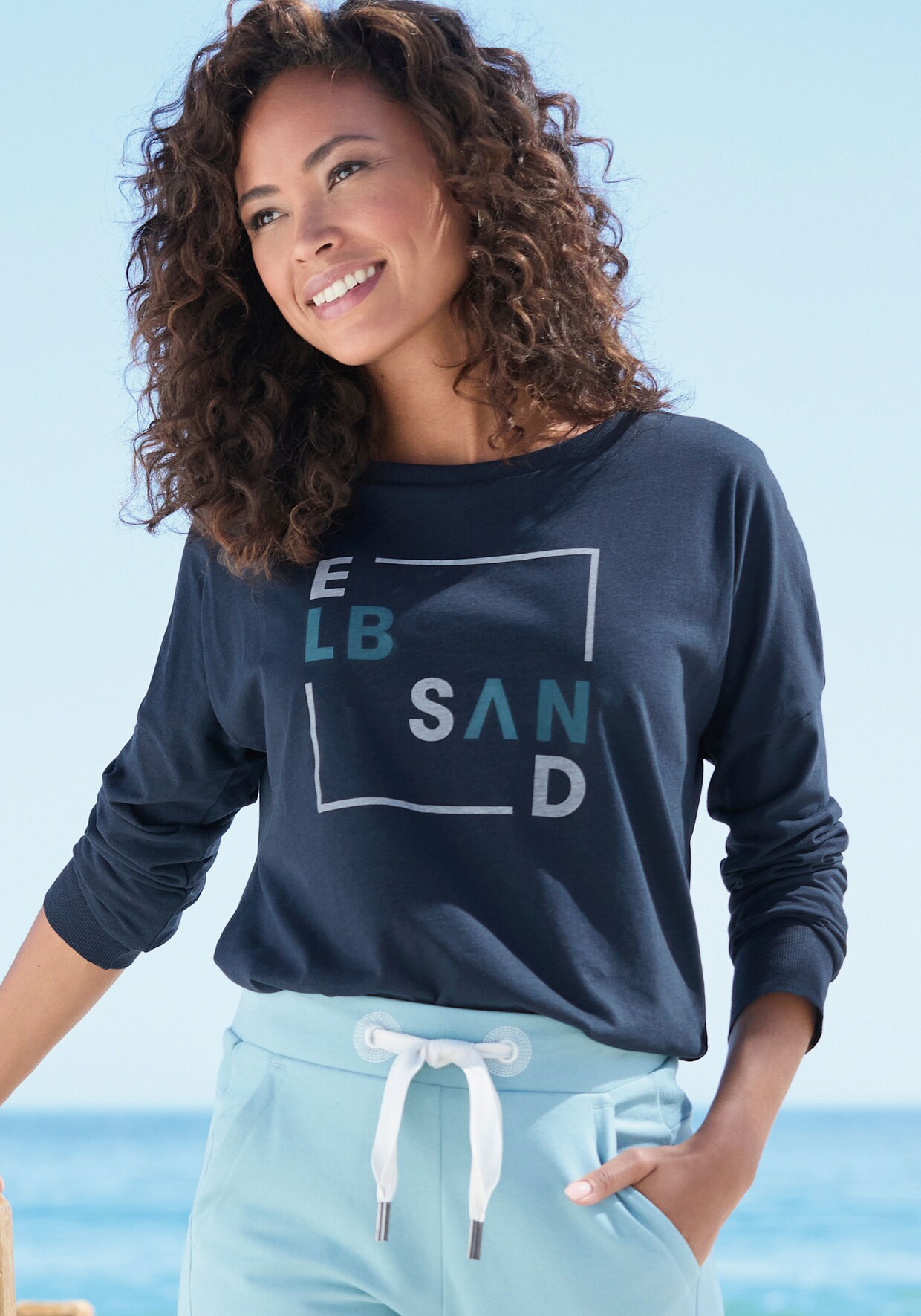 Elbsand Langarmshirt - marine