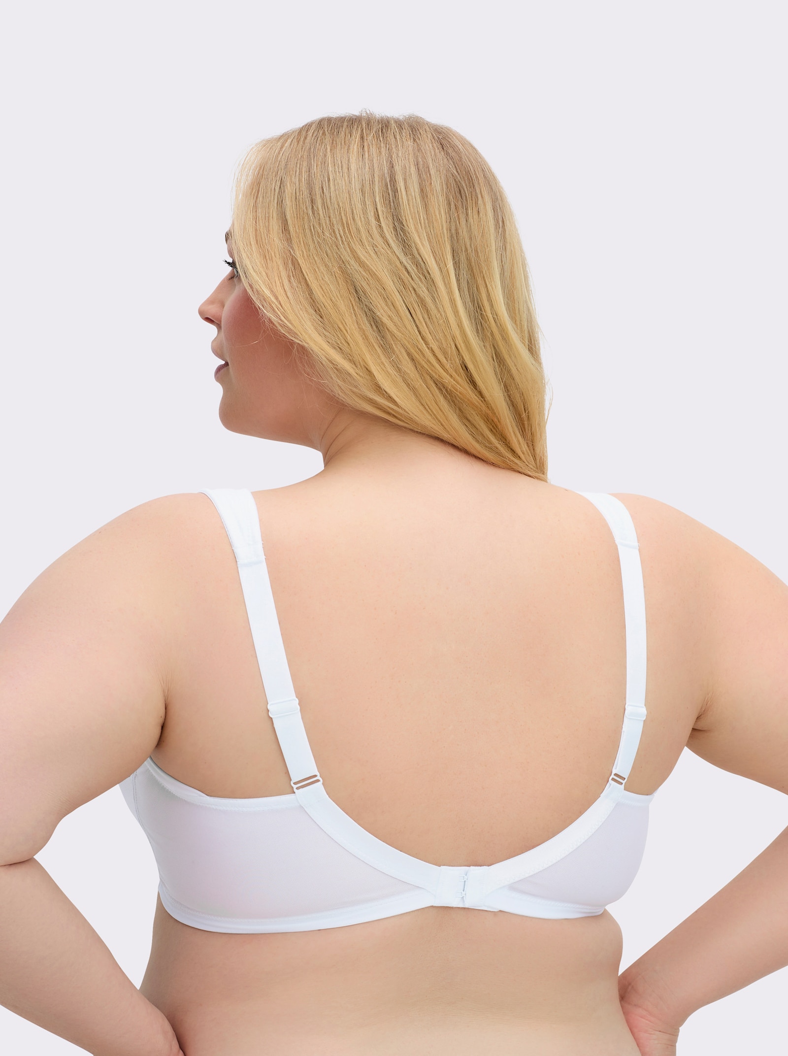 wäschepur Entlastungs-BH ohne Bügel seitlich extra hoch geschnitten - weiß