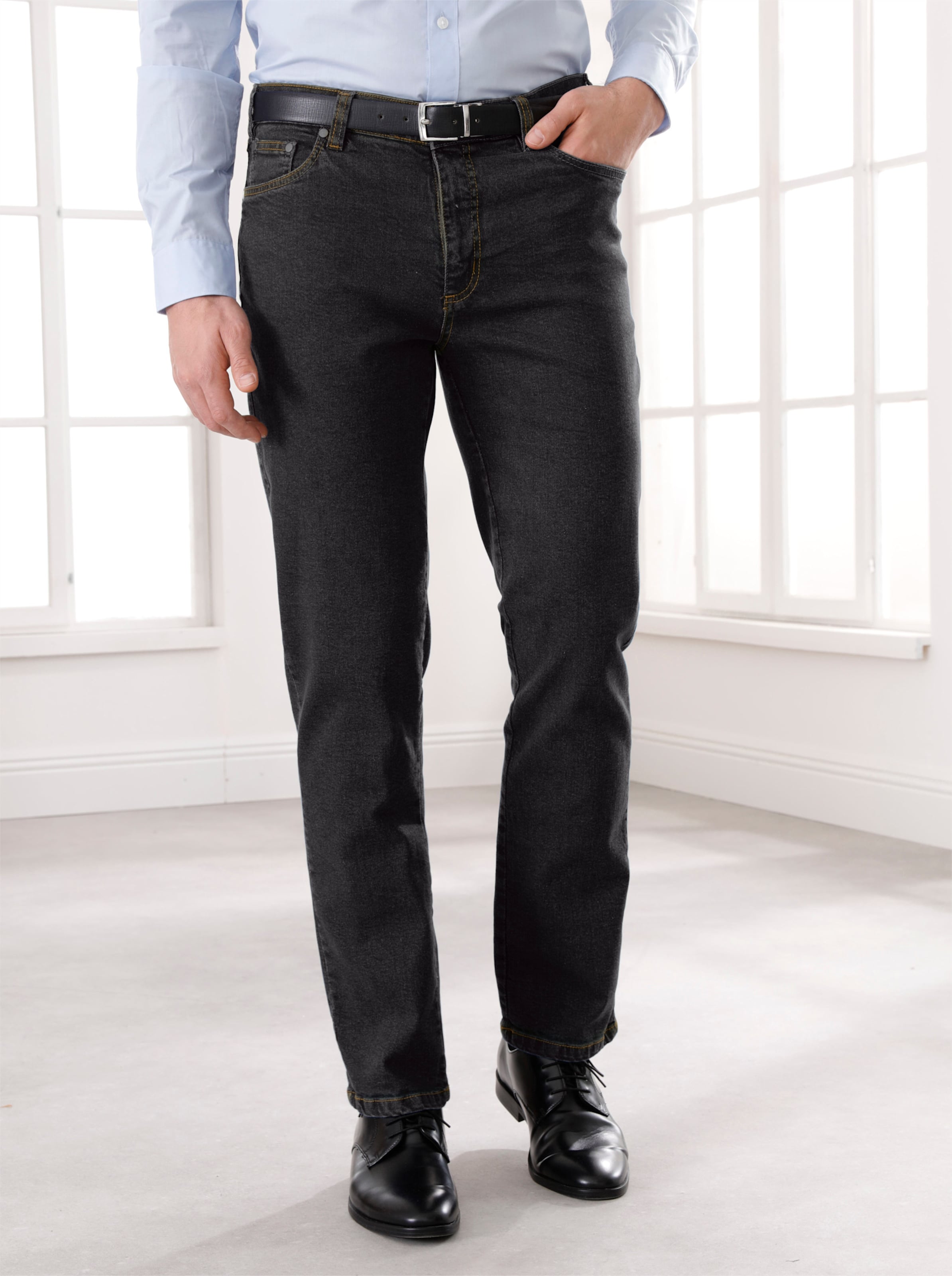 Witt Herren Jeans, black-denim