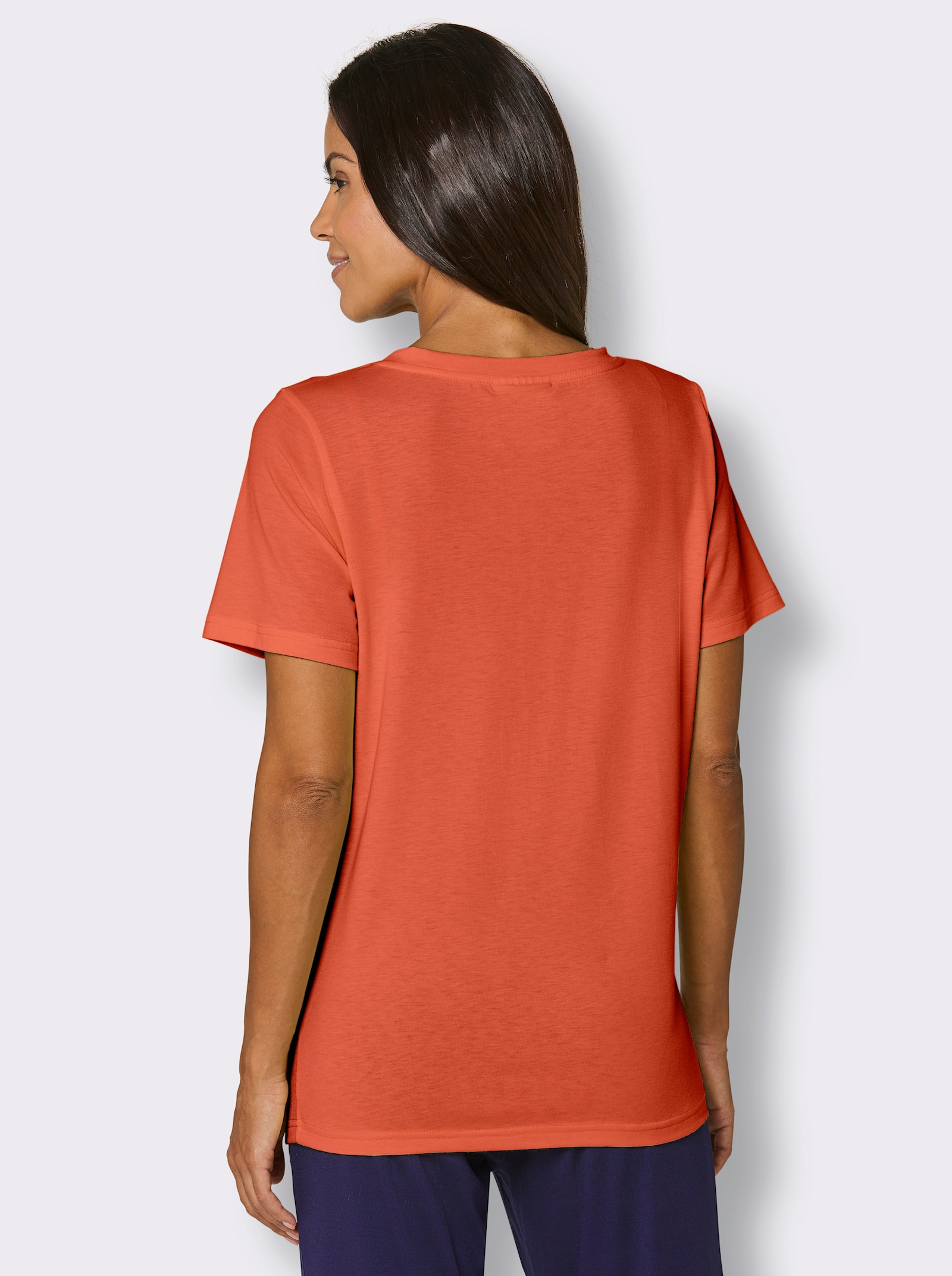 Catamaran Sports Funktionsshirt mit gerippten Einsätzen - orange
