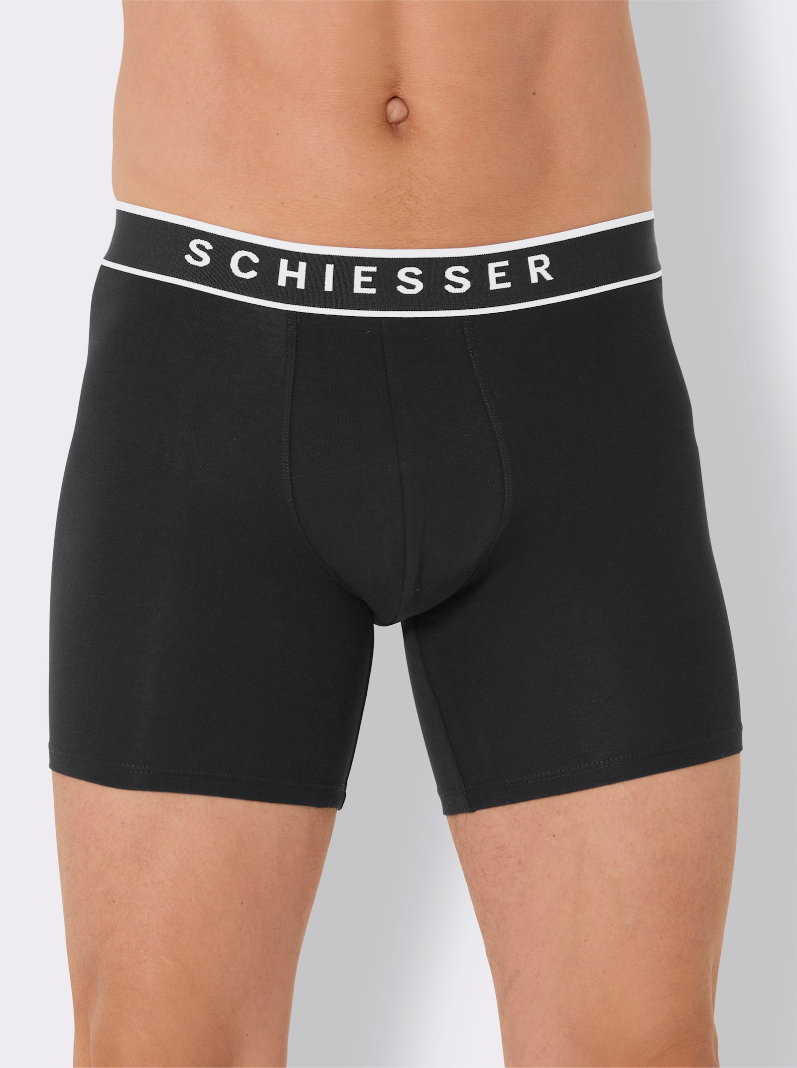 Schiesser Longpanty aus Single-Jersey - schwarz