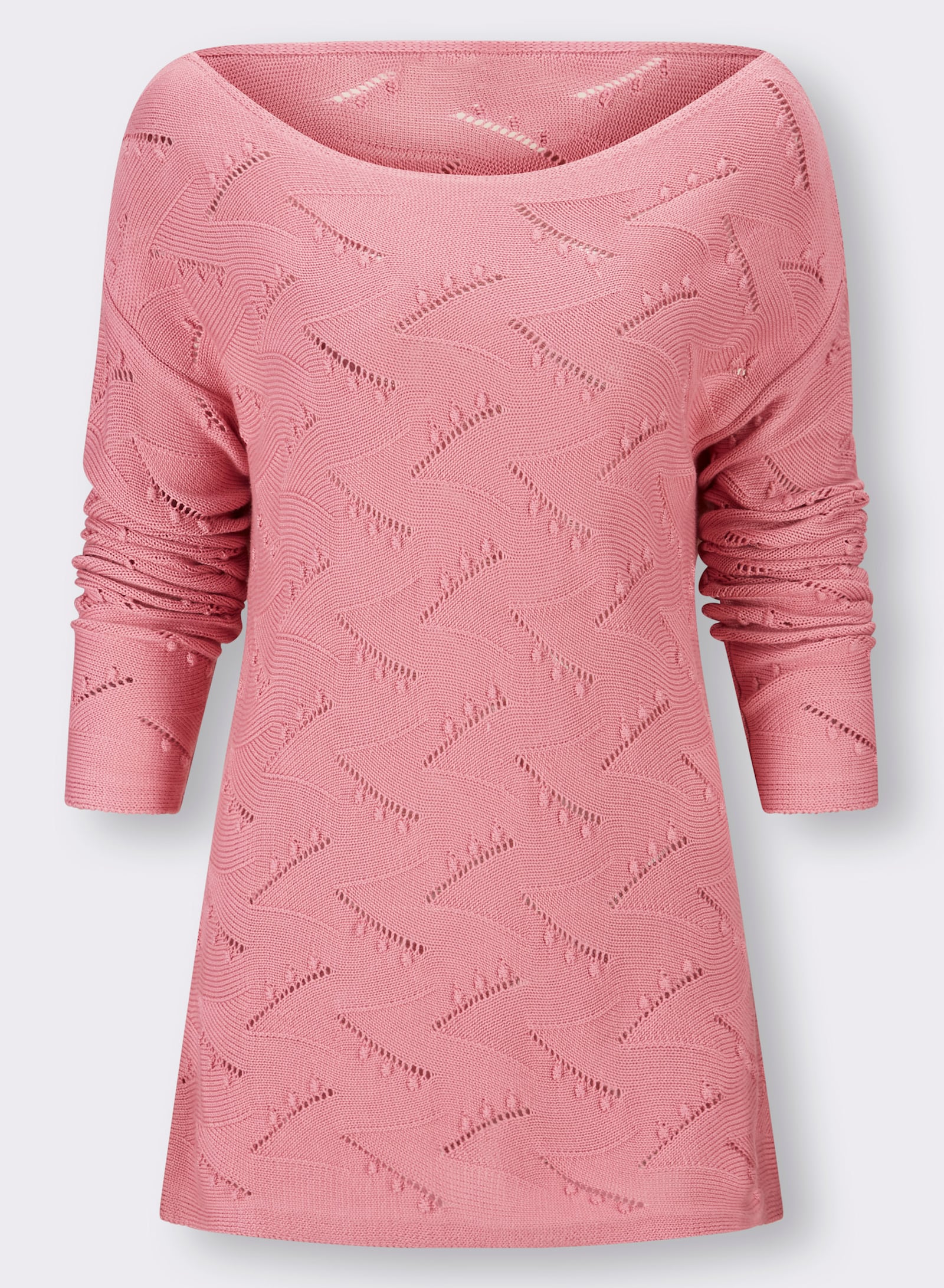 heine Ajourpullover , auch schulterfrei zu tragen - altrosa