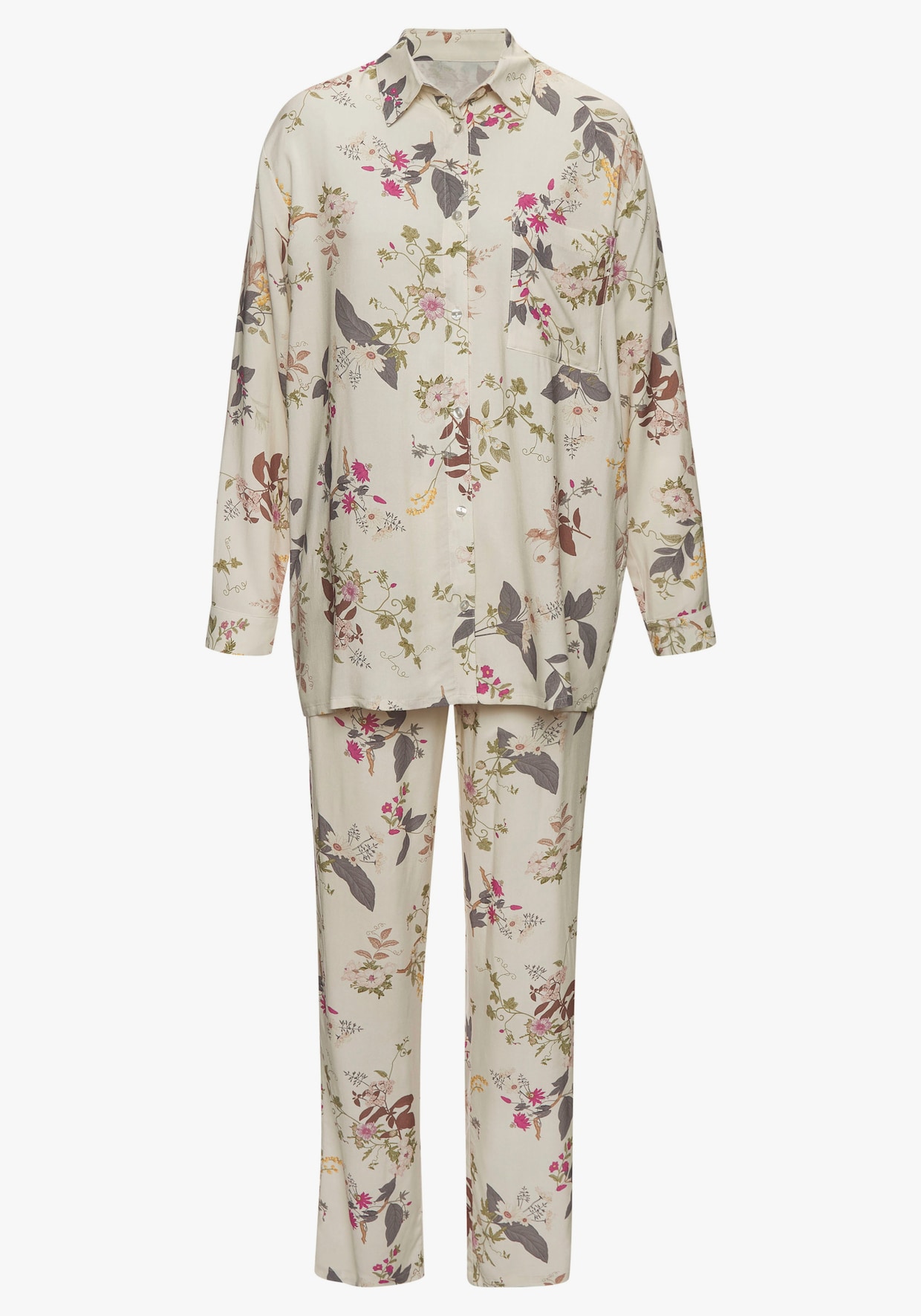 LASCANA Pyjama - ecru gebloemd