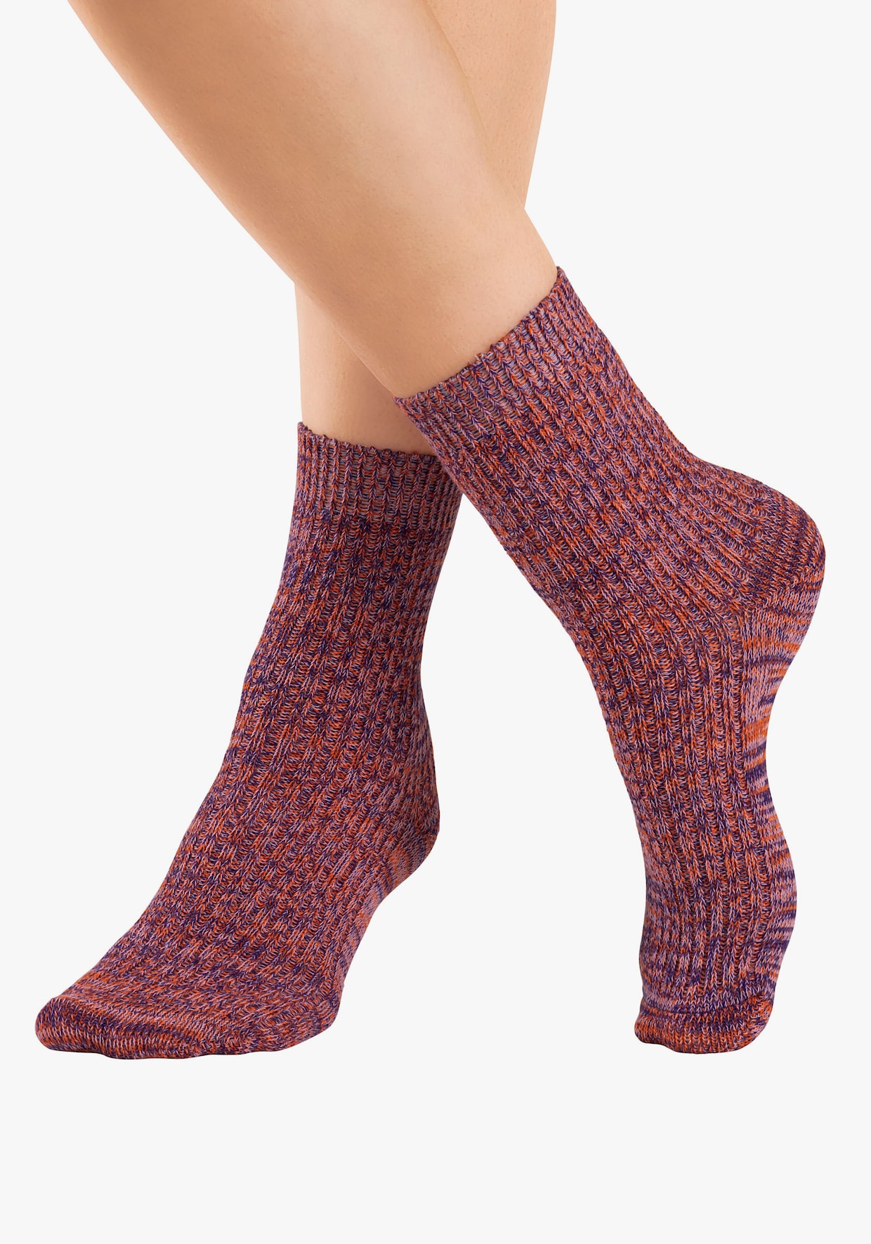 LASCANA Socken - 1x gelb-bunt, 1x grün-bunt, 1x rot-bunt, 1x blau-bunt, 1x hellbraun-bunt