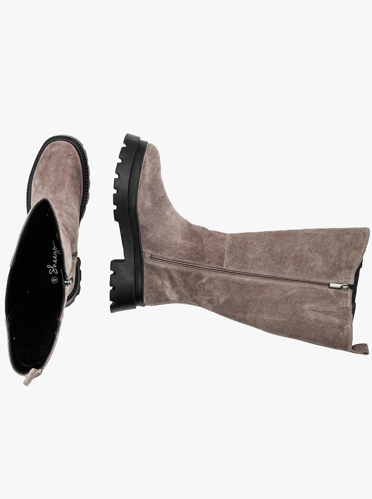 sheego Weitschaftstiefel - taupe
