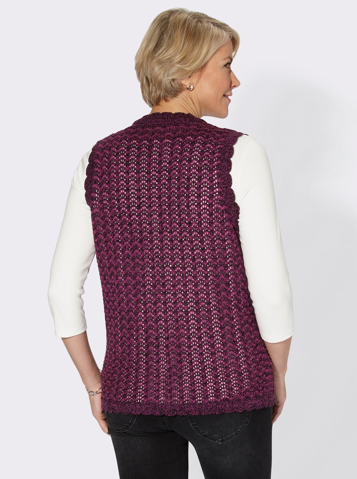 Vest - heide gemêleerd
