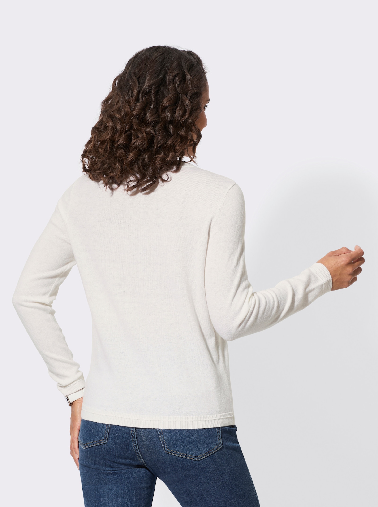 Pullover mit Woll-Anteil - ecru