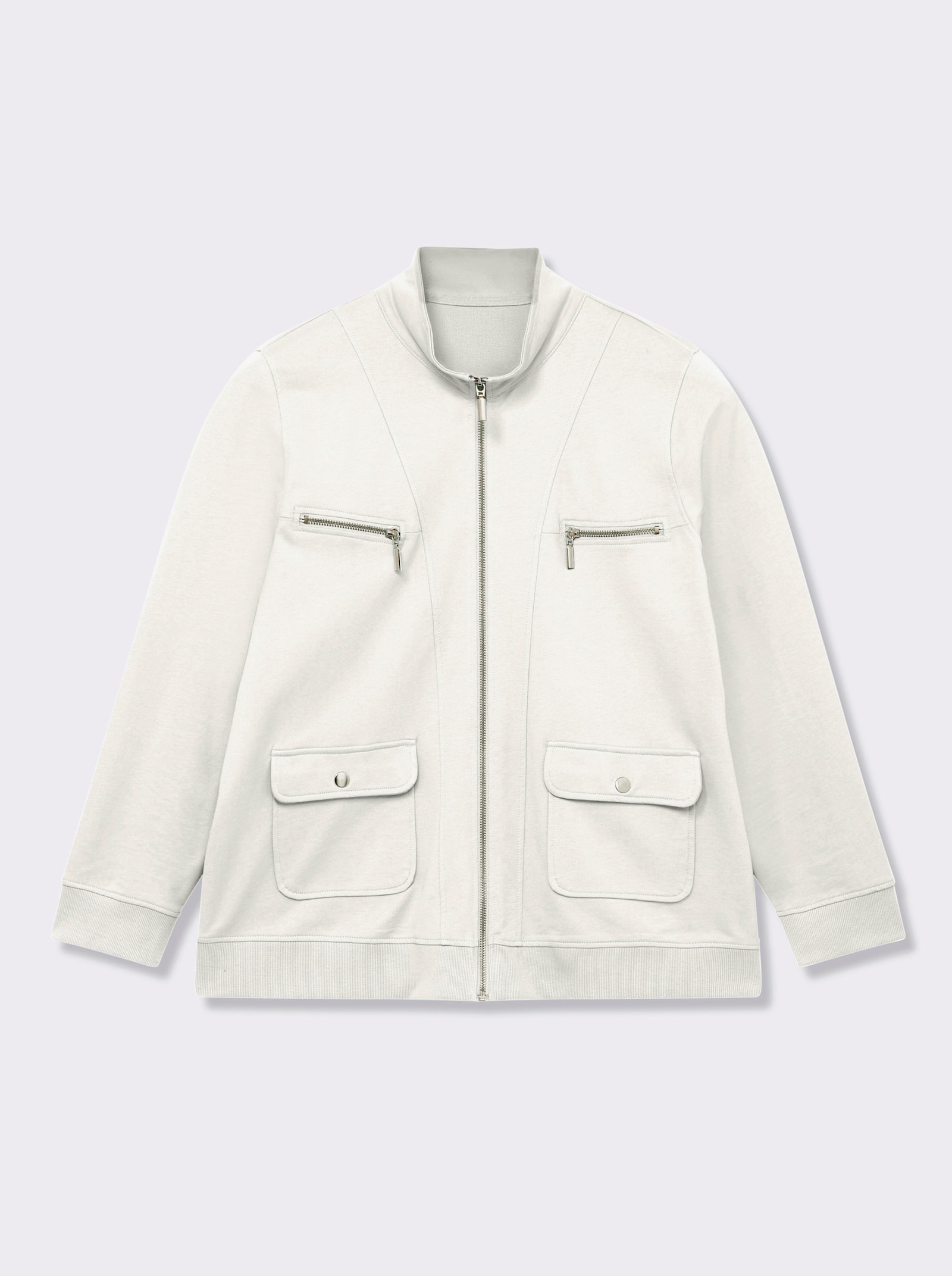 Shirtjacke aus reiner Baumwolle - weiß