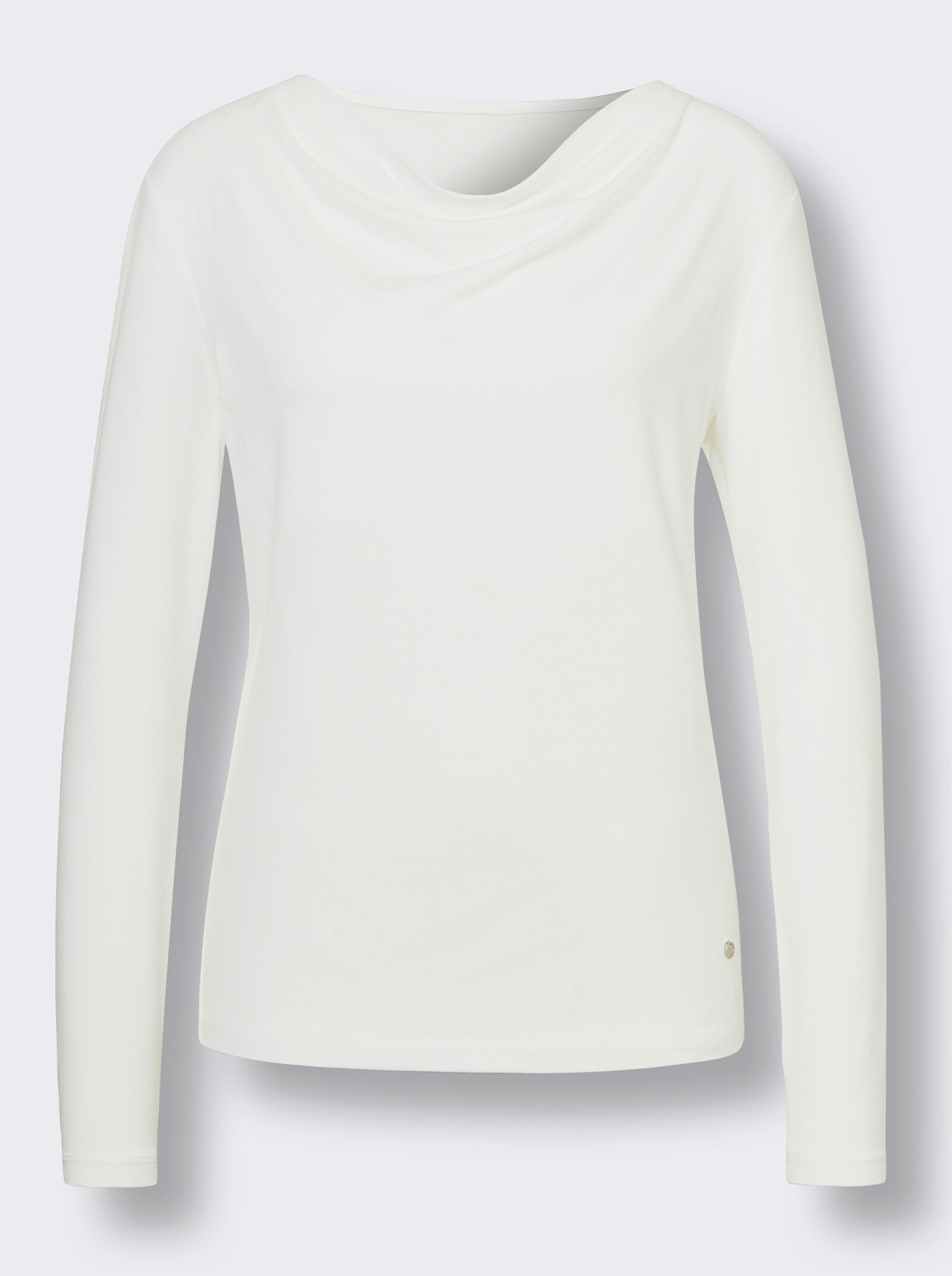 CREATION L PREMIUM Wasserfallshirt in Modal-Qualität - ecru