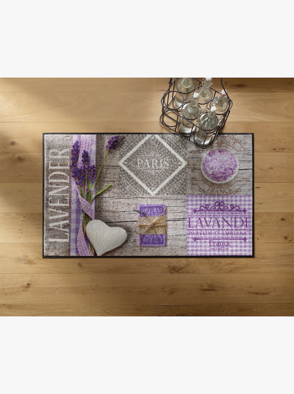 wash+dry by Kleen-Tex Voetmat - grijs/paars