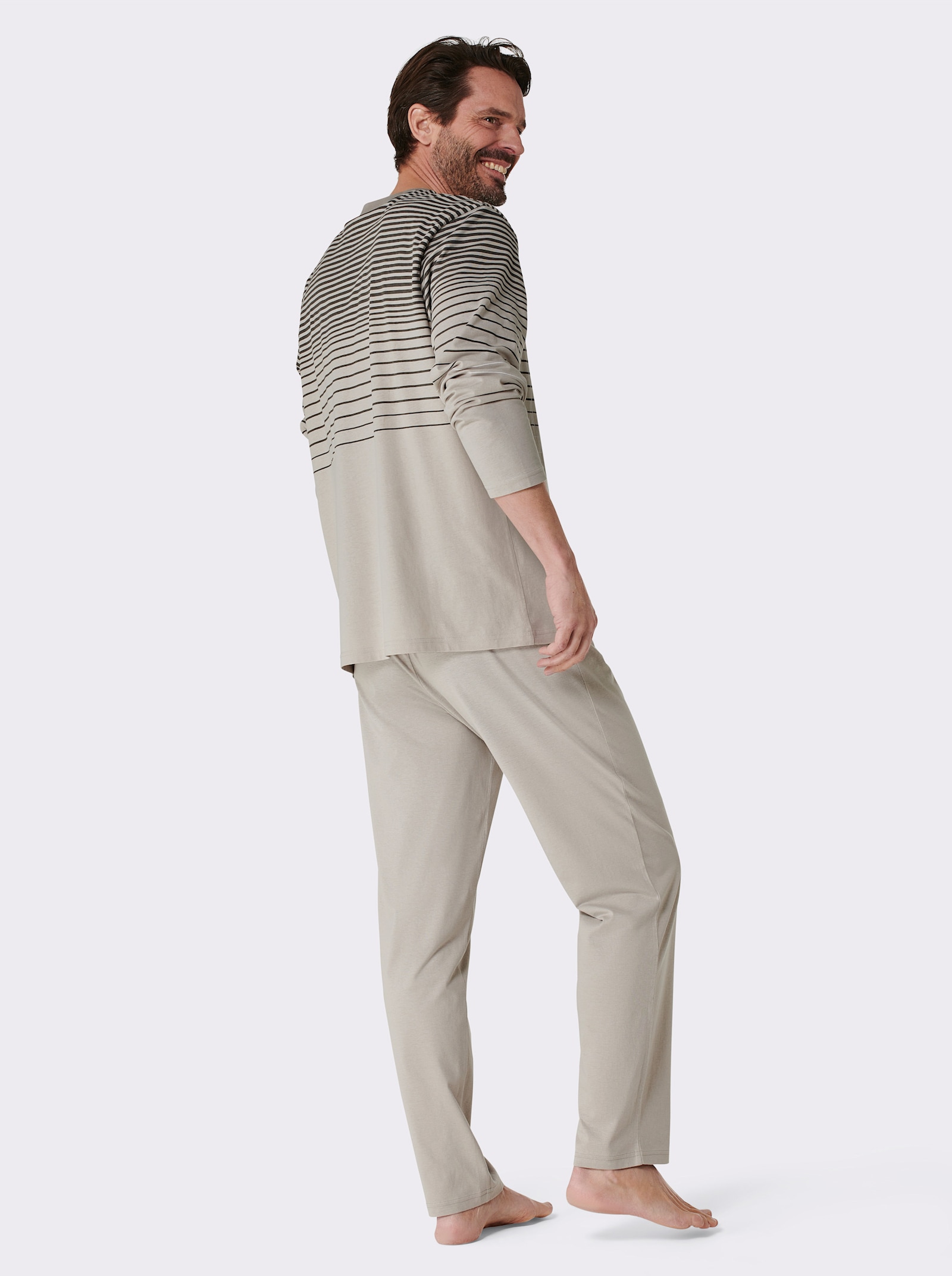 wäschepur men Schlafanzüge - grau + türkis