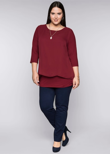 sheego Blusenshirt - rubinrot