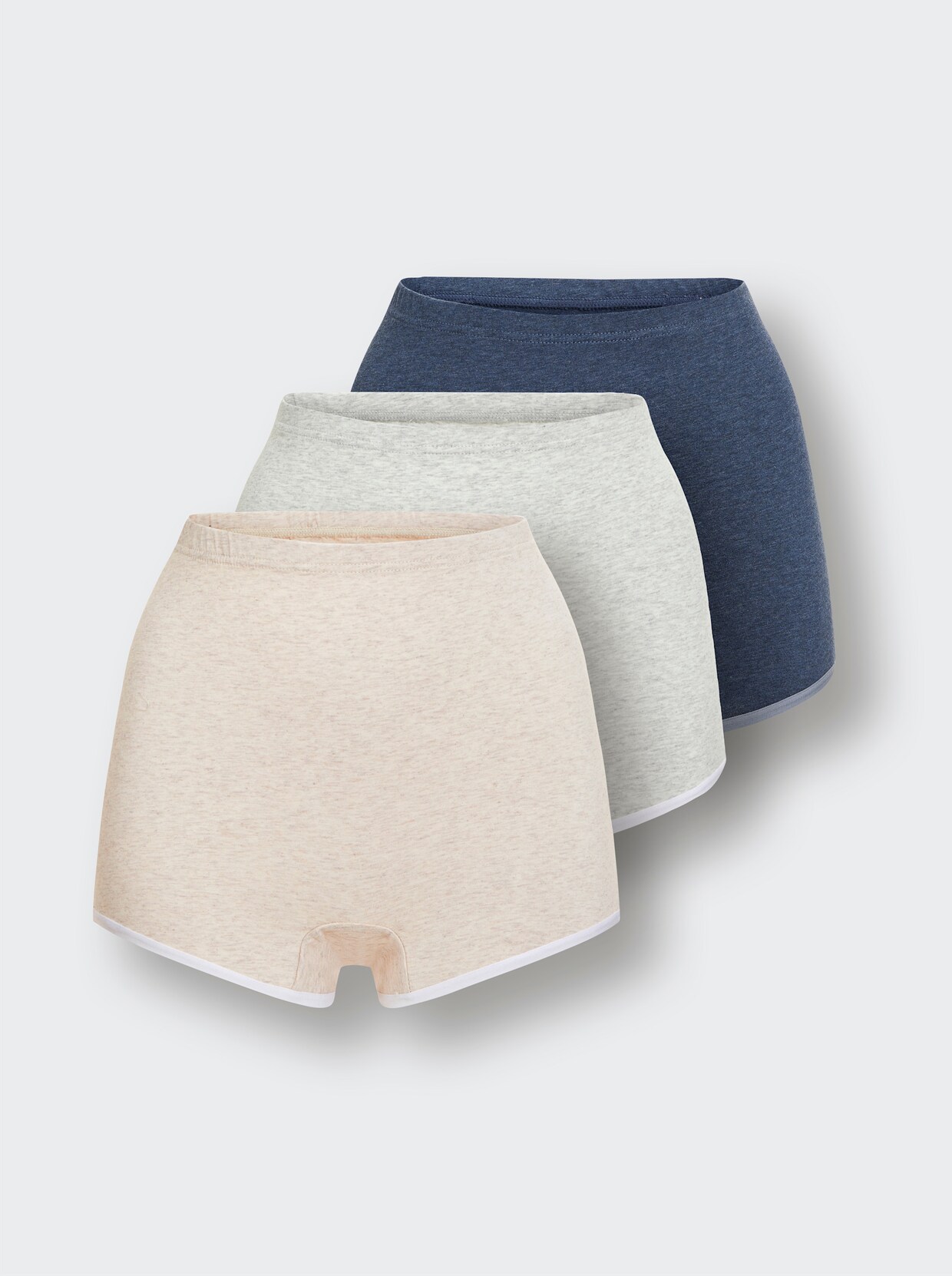 wäschepur Panty - bleu gemêleerd + lichtgrijs gemêleerd + ivoor gemêleerd