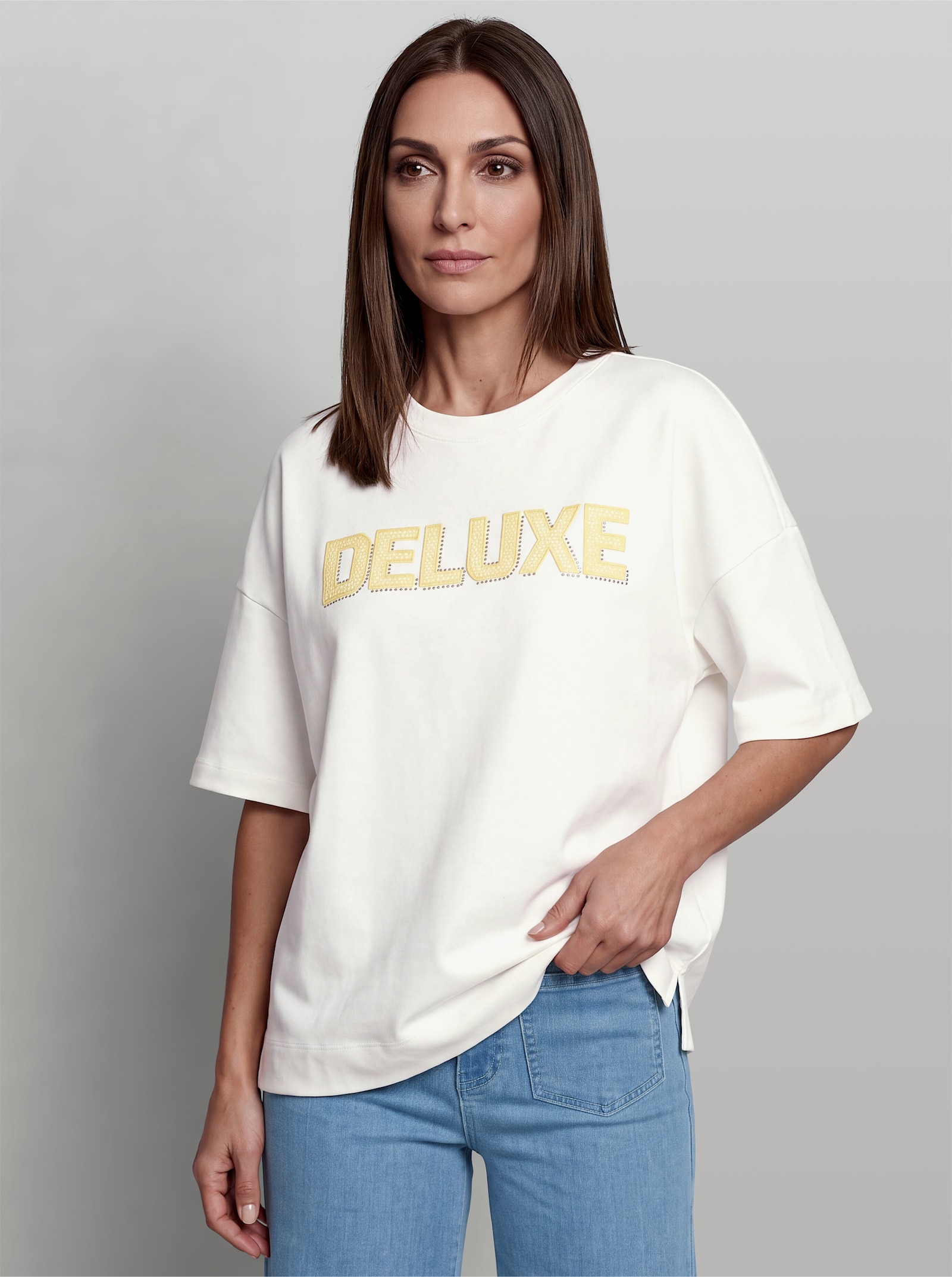 heine Sweatshirt mit Spitzen-Details - ecru