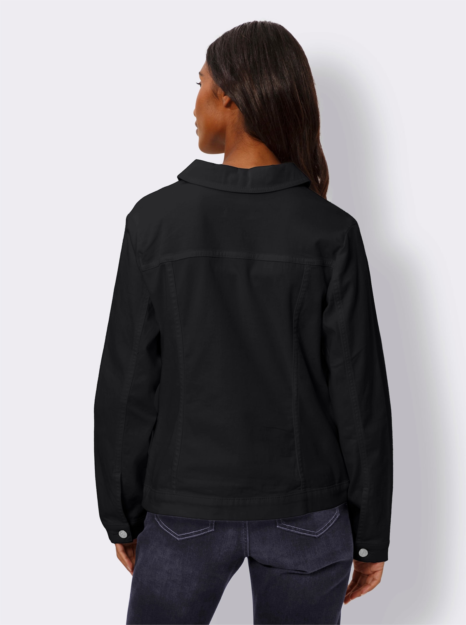 heine Jacke mit Hemdkragen - schwarz