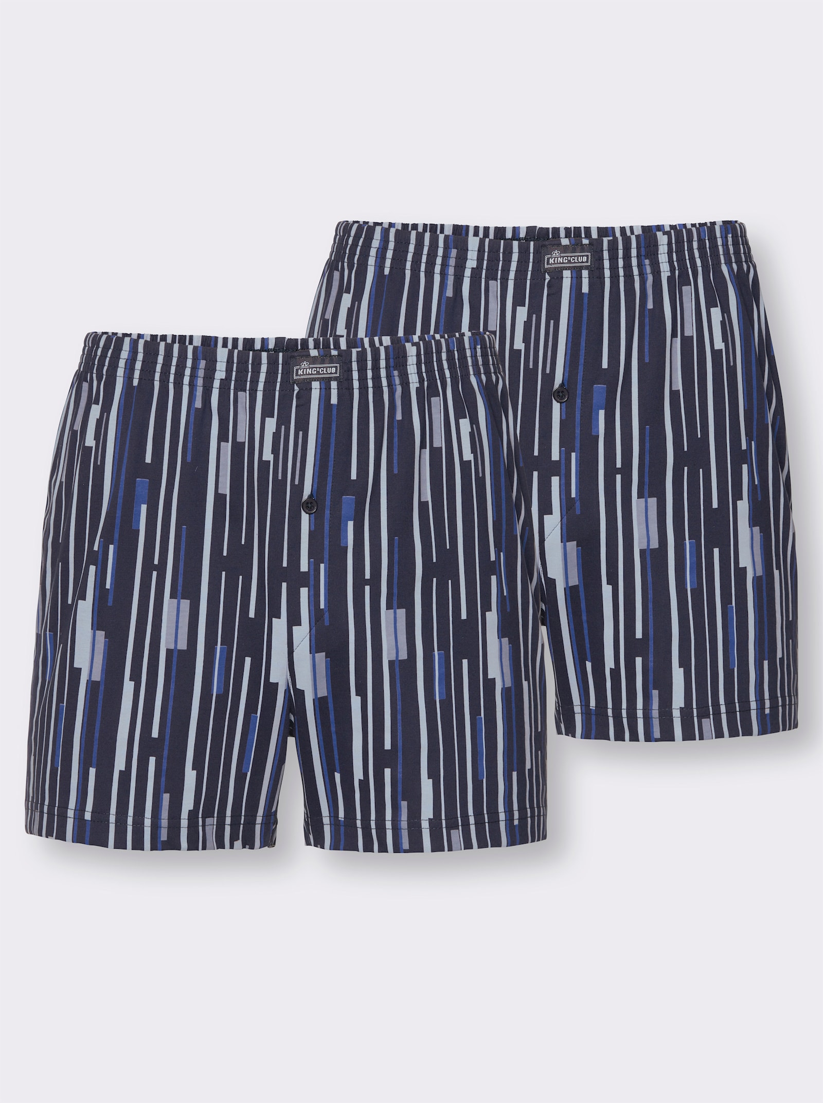 KINGsCLUB Boxershorts - marine-bedruckt