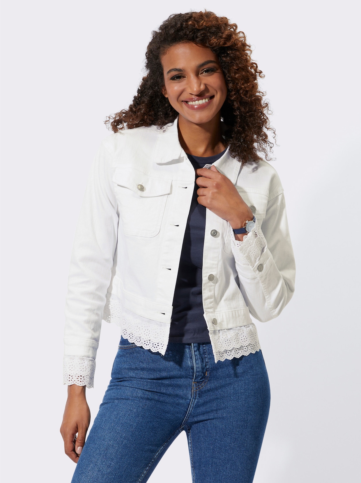 Jeansjack - wit