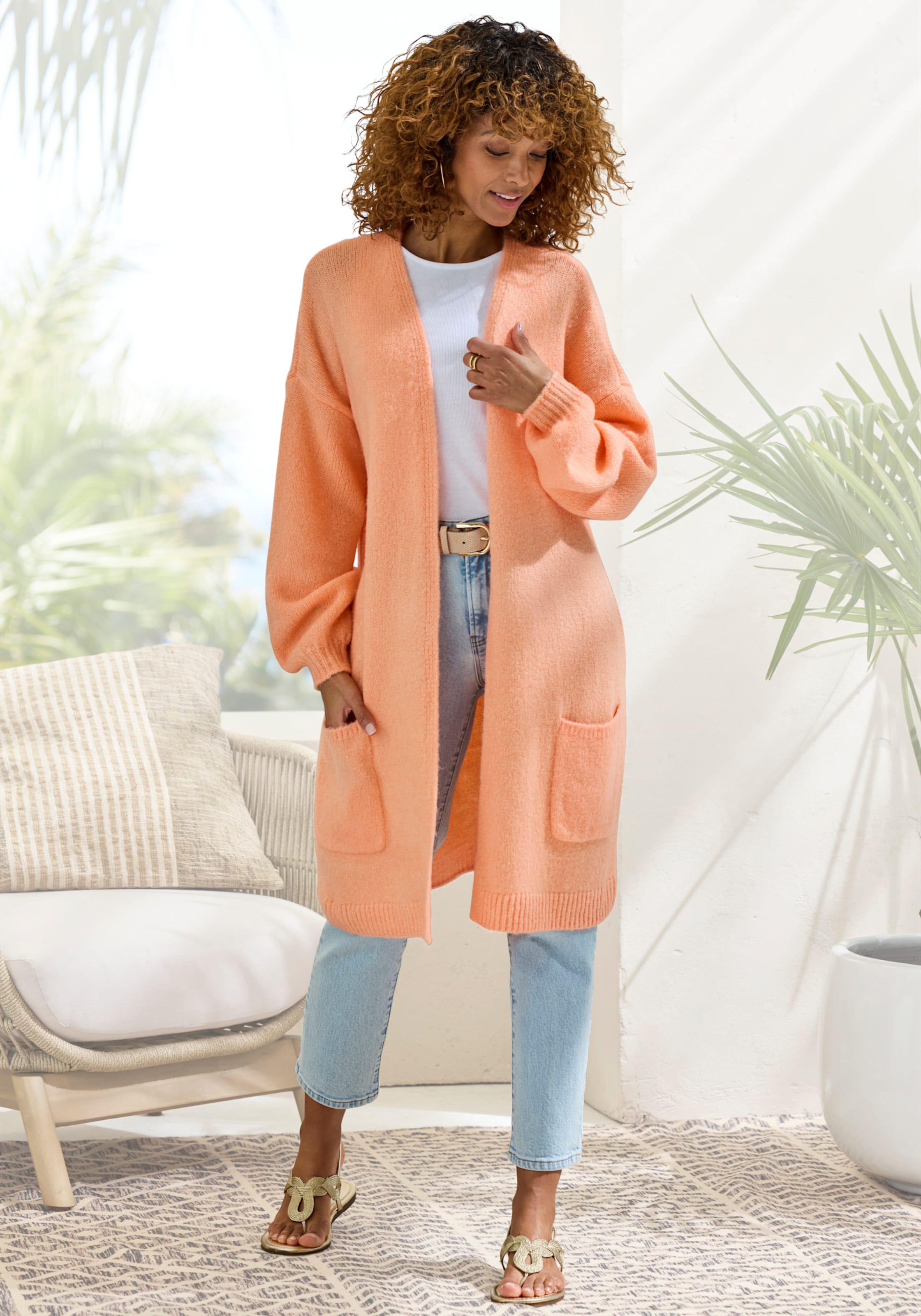 Longstrickjacke