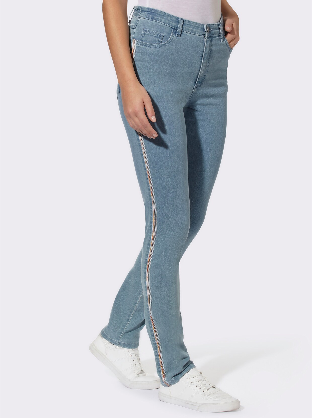 5-pocketjeans - blue-bleached