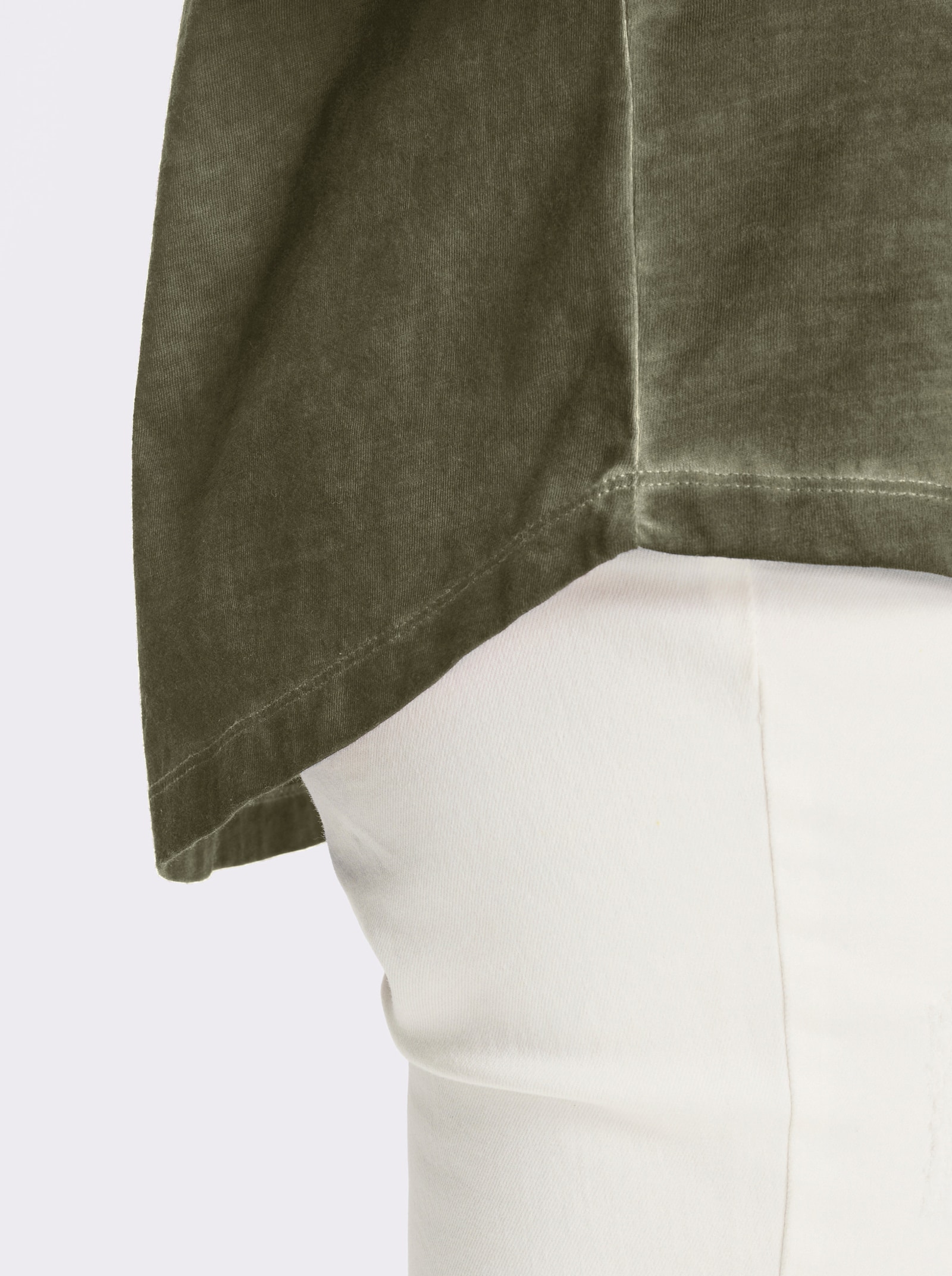 heine Print-Shirt mit Oil-dyed-Waschung - khaki