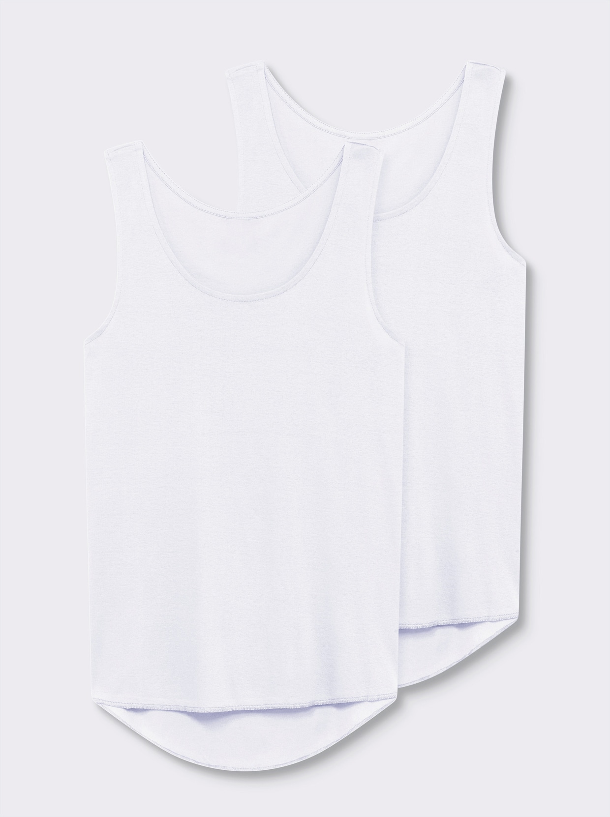 wäschepur Achseltop extralang - weiß