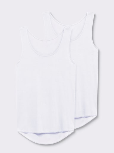 wäschepur Achseltop extralang - weiß