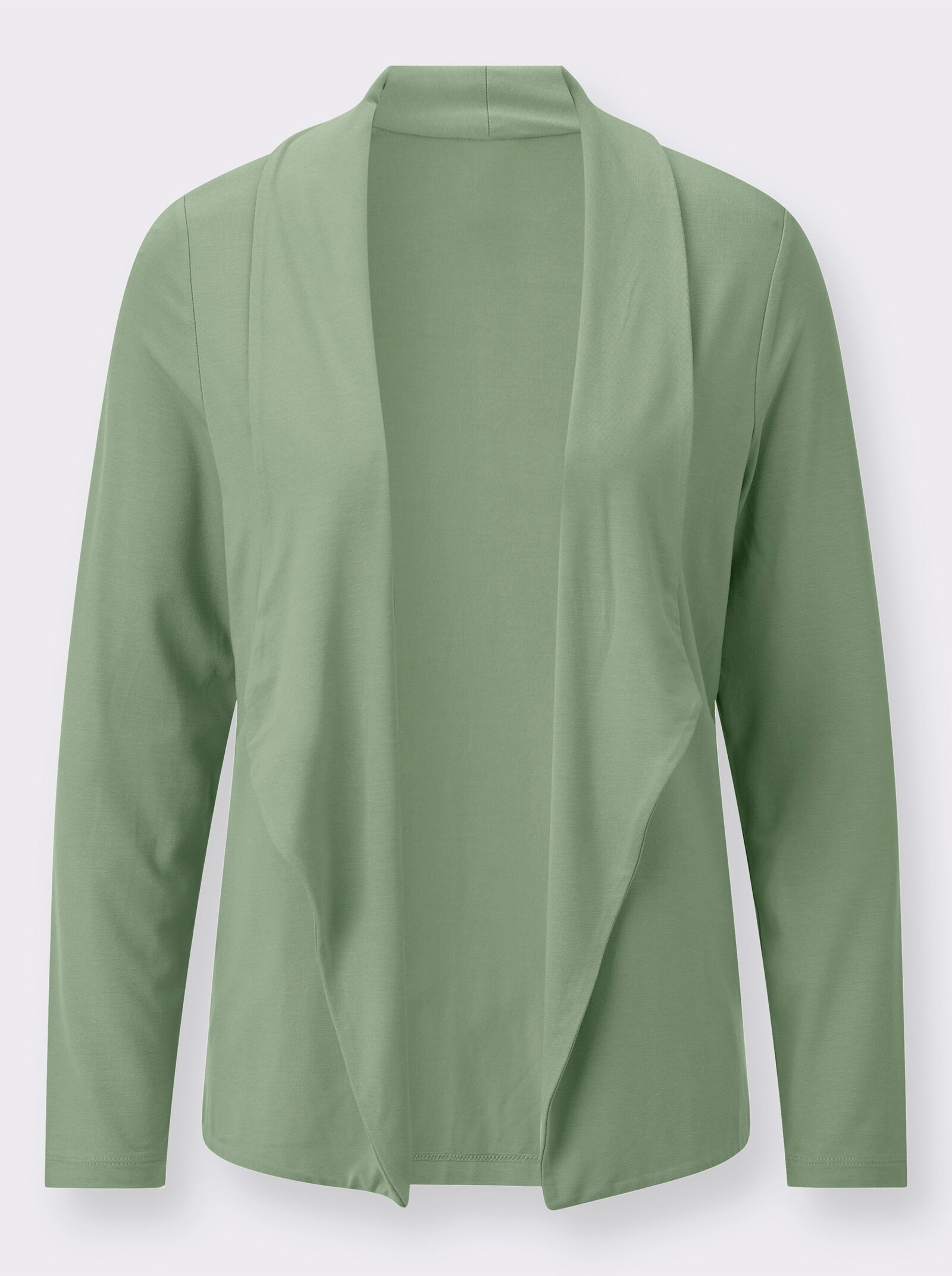 Shirtjacke mit Schalkragen - eucalyptus