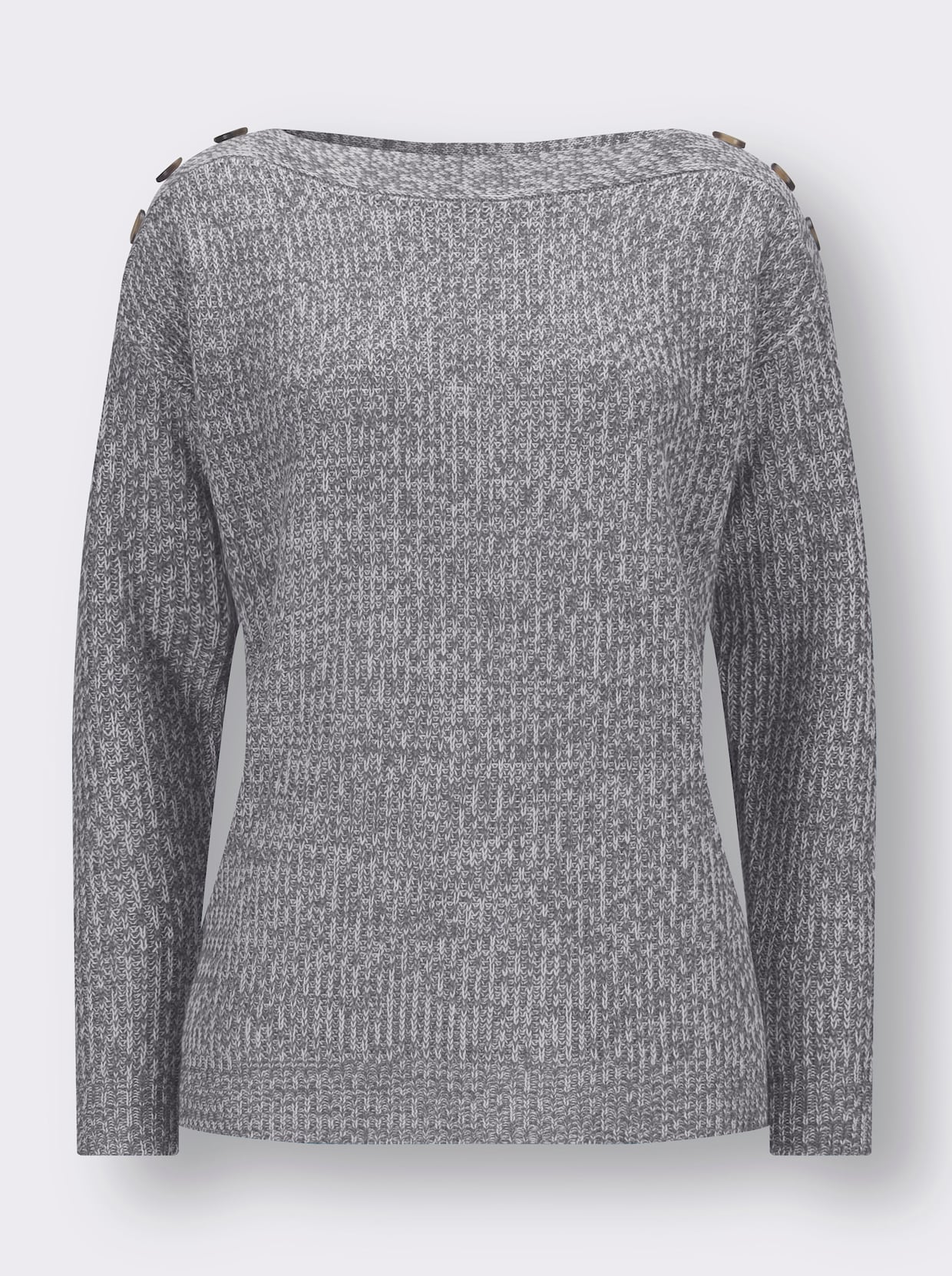 U-Boot-Pullover - grau-meliert