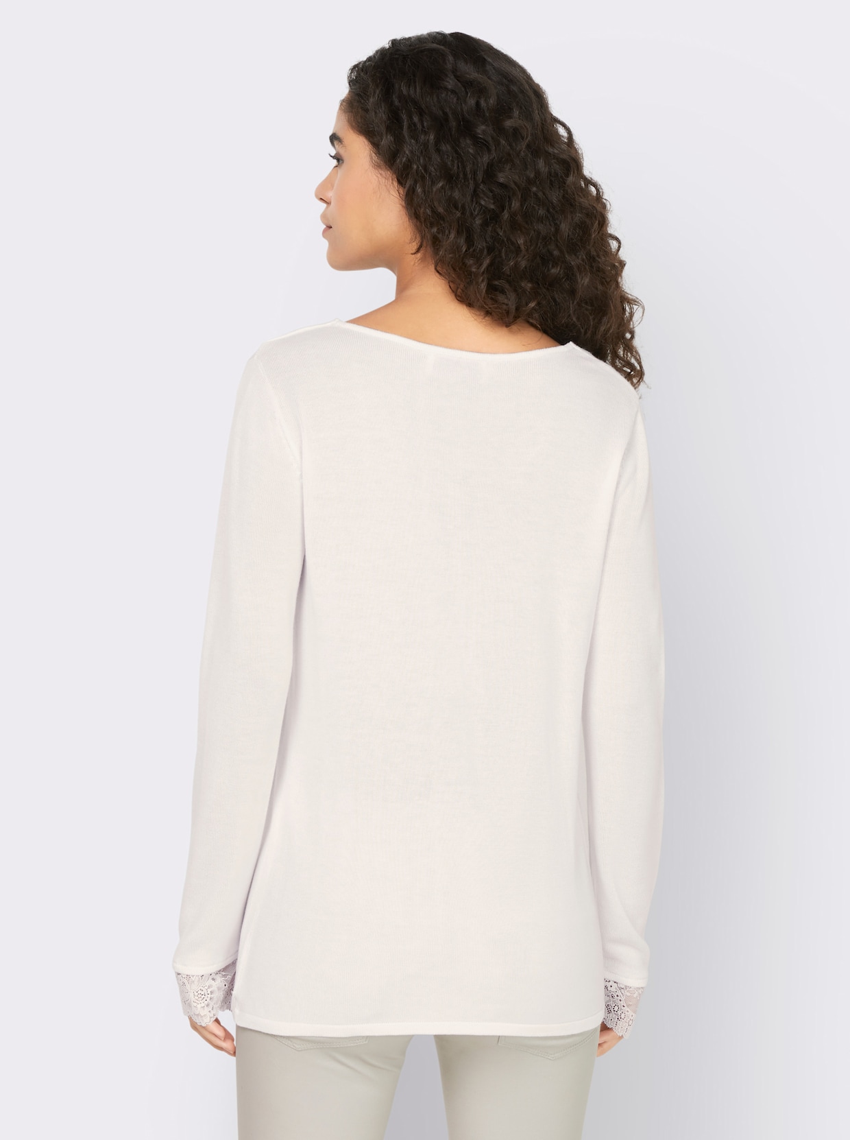 heine Pull en tricot fin - écru