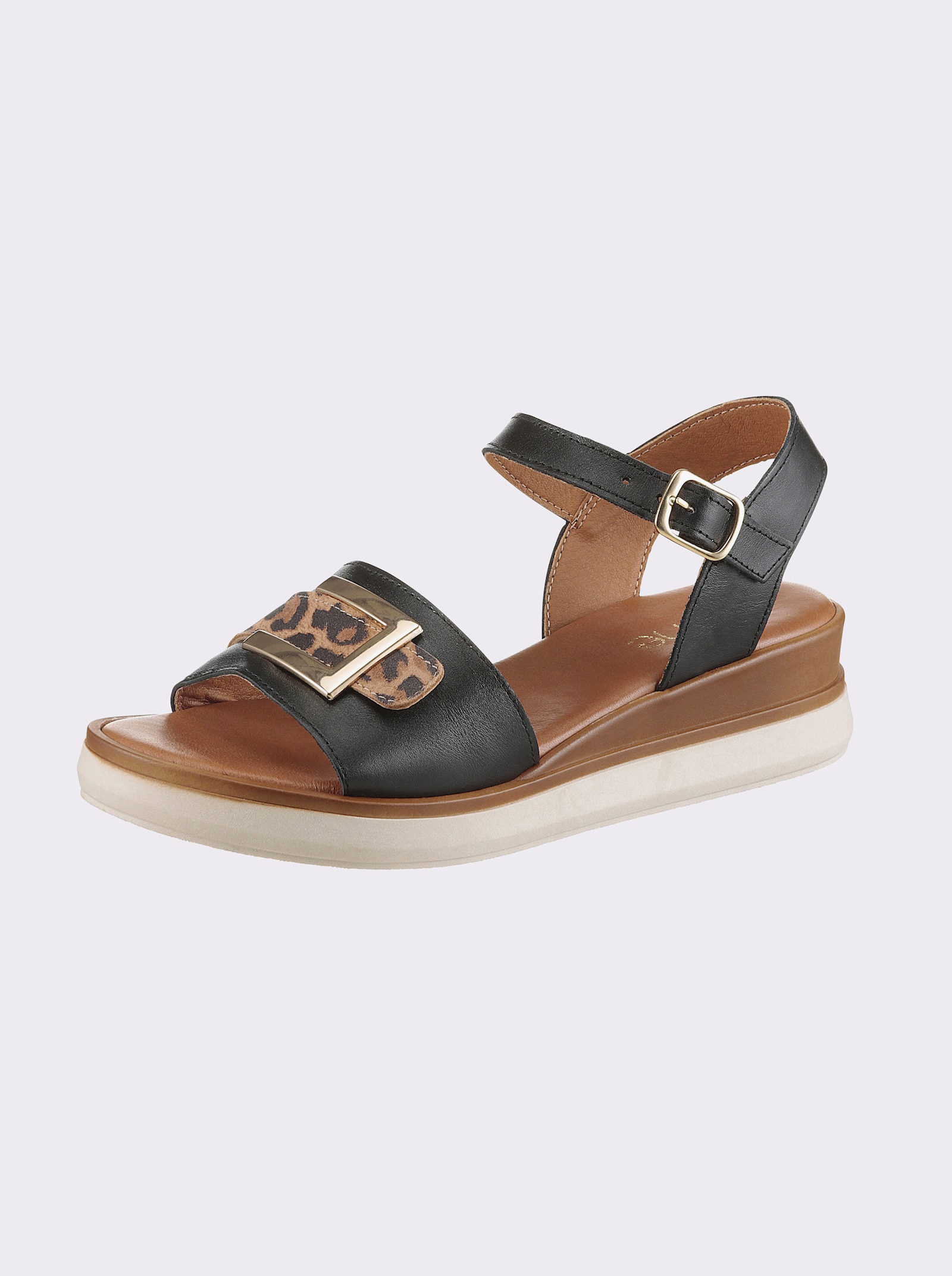 heine Sandalette - schwarz-leofarben