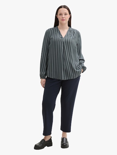 Langarmbluse - contemporary navy check