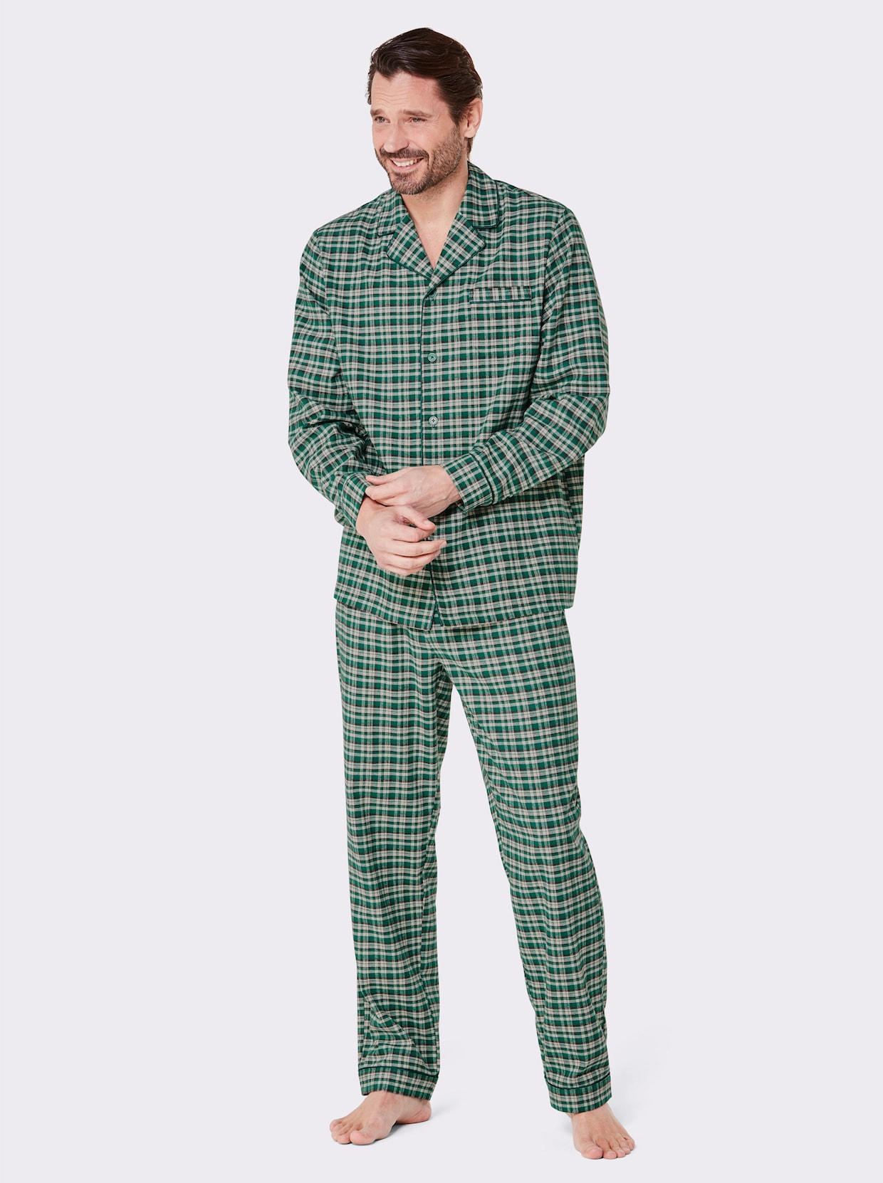 KINGsCLUB Pyjama - grün-kariert