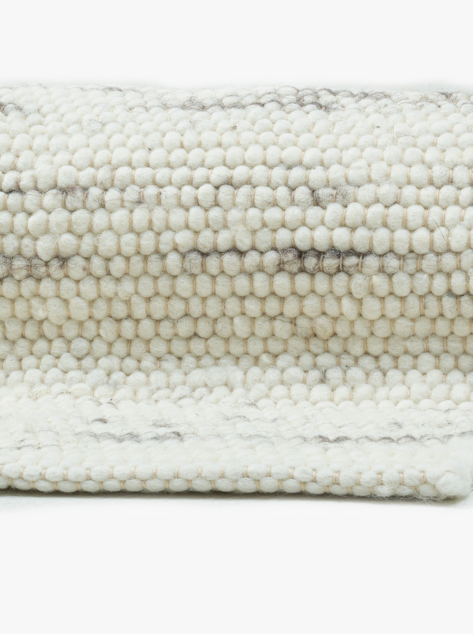 Theko Handwebteppich - ecru-grau-meliert