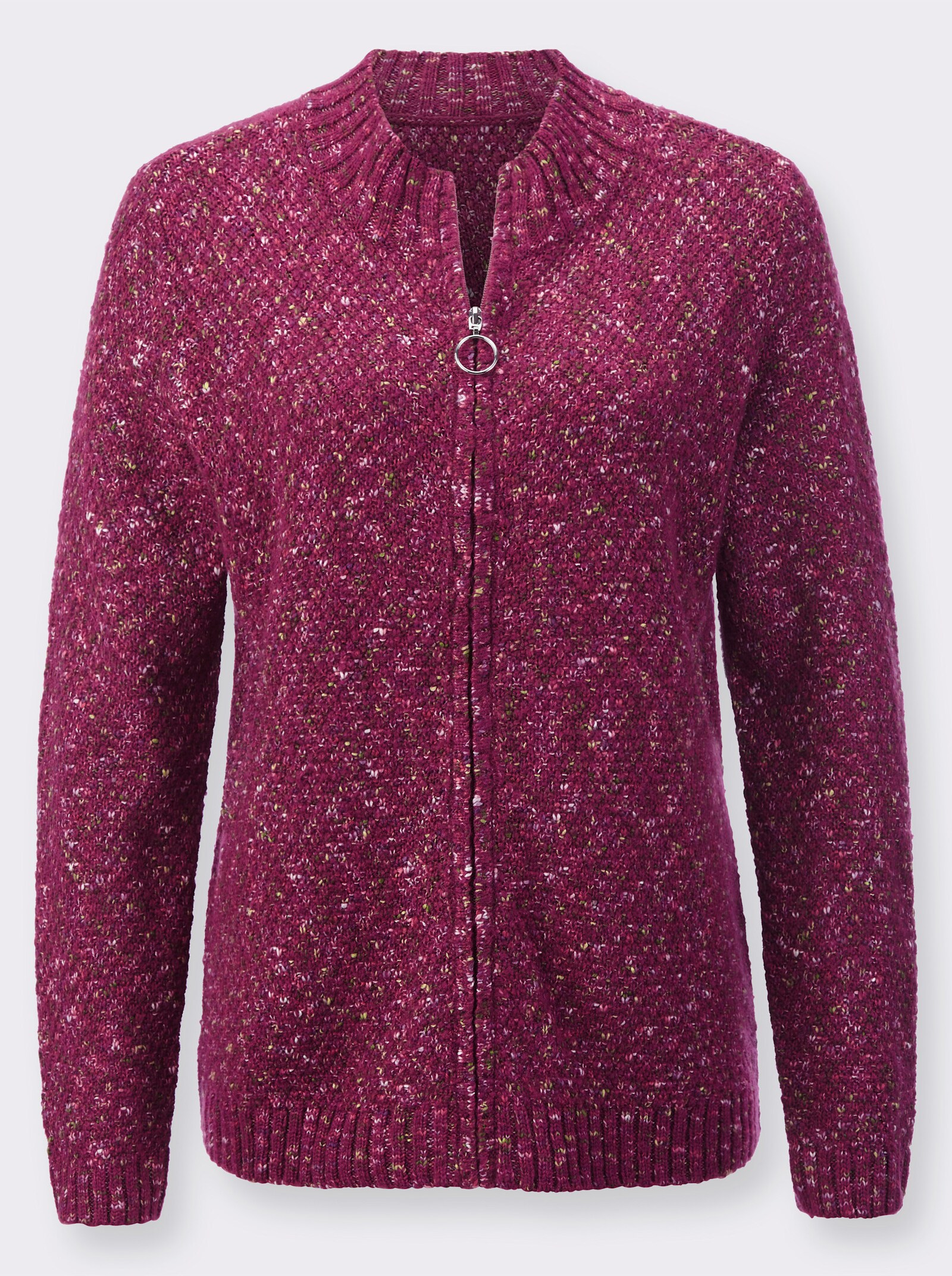 Strickjacke in Melange-Qualität - malve-meliert