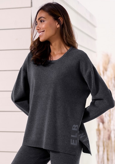 Elbsand Sweater - anthrazit meliert