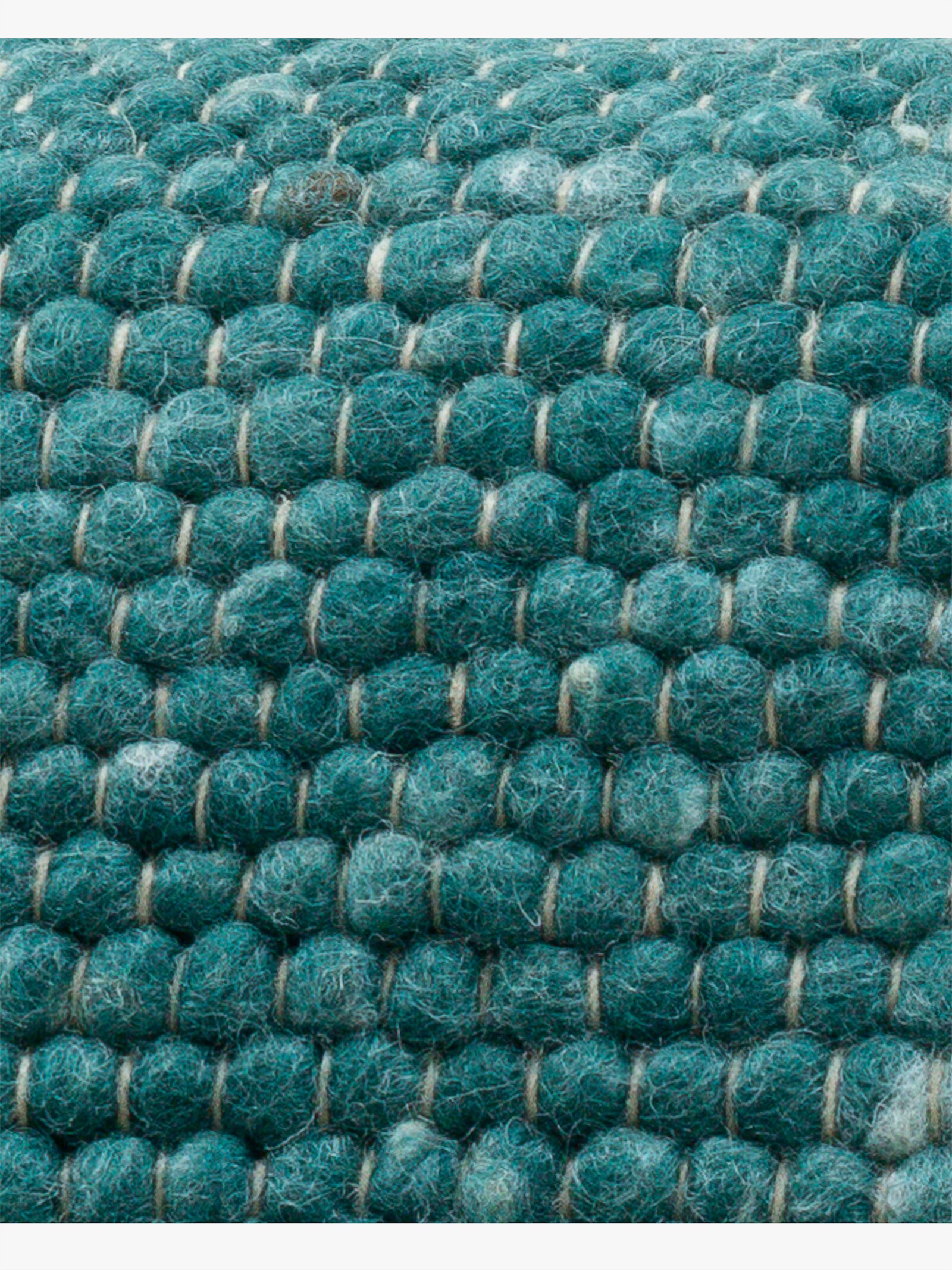 Theko Handwebteppich - petrol