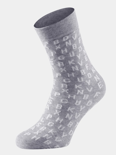 wäschepur Socken - grau-weiß