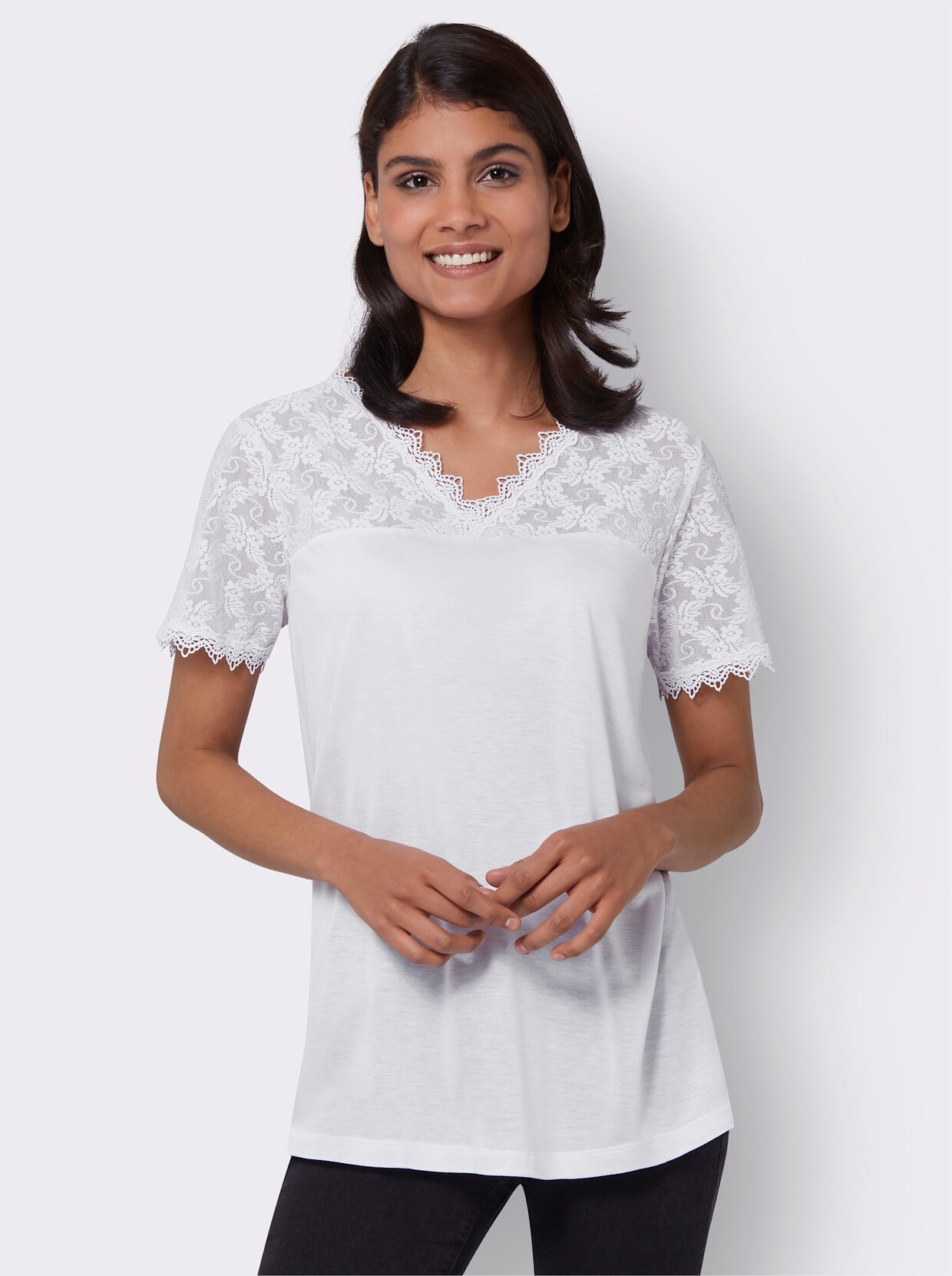 Kanten shirt - wit
