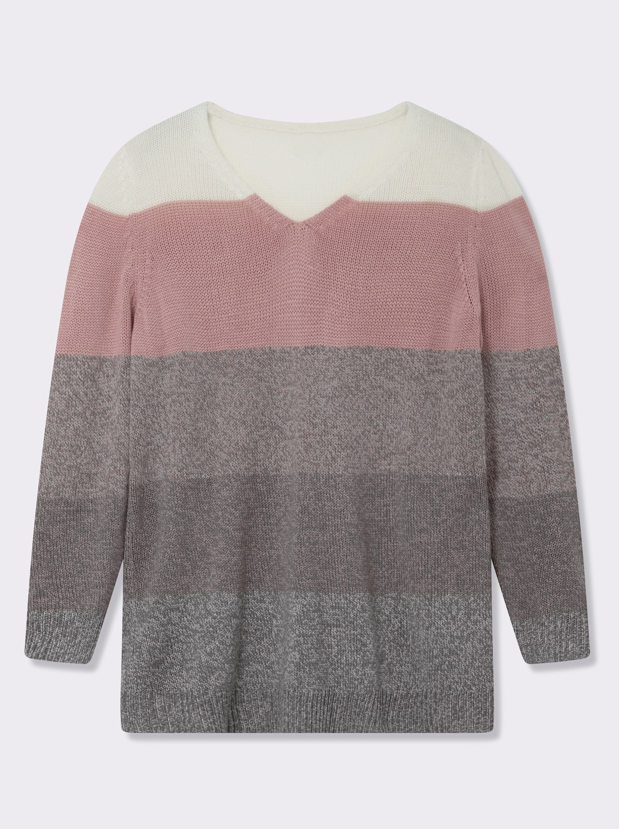 Longpullover - hortensie-ecru-meliert