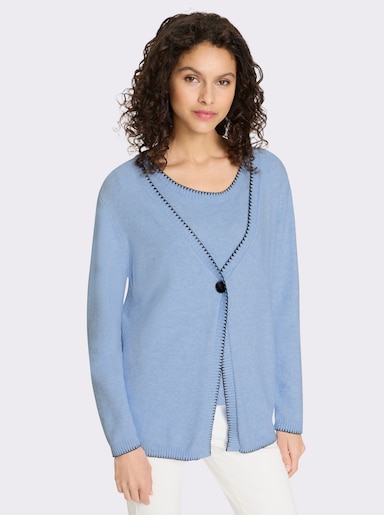 heine Twin-Set - eisblau-meliert