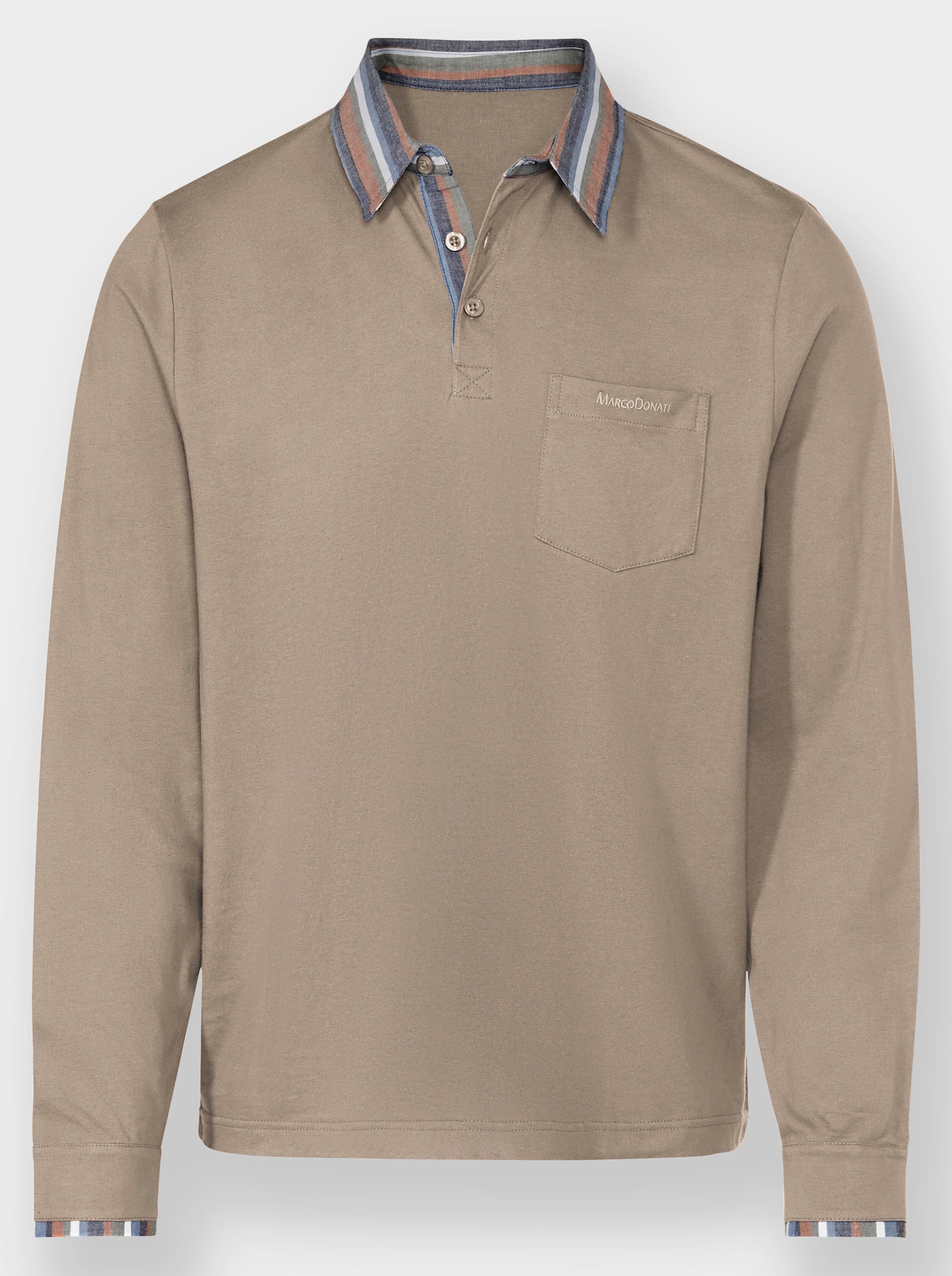 Marco Donati Shirt met lange mouwen in 2-in-1-look - sesam