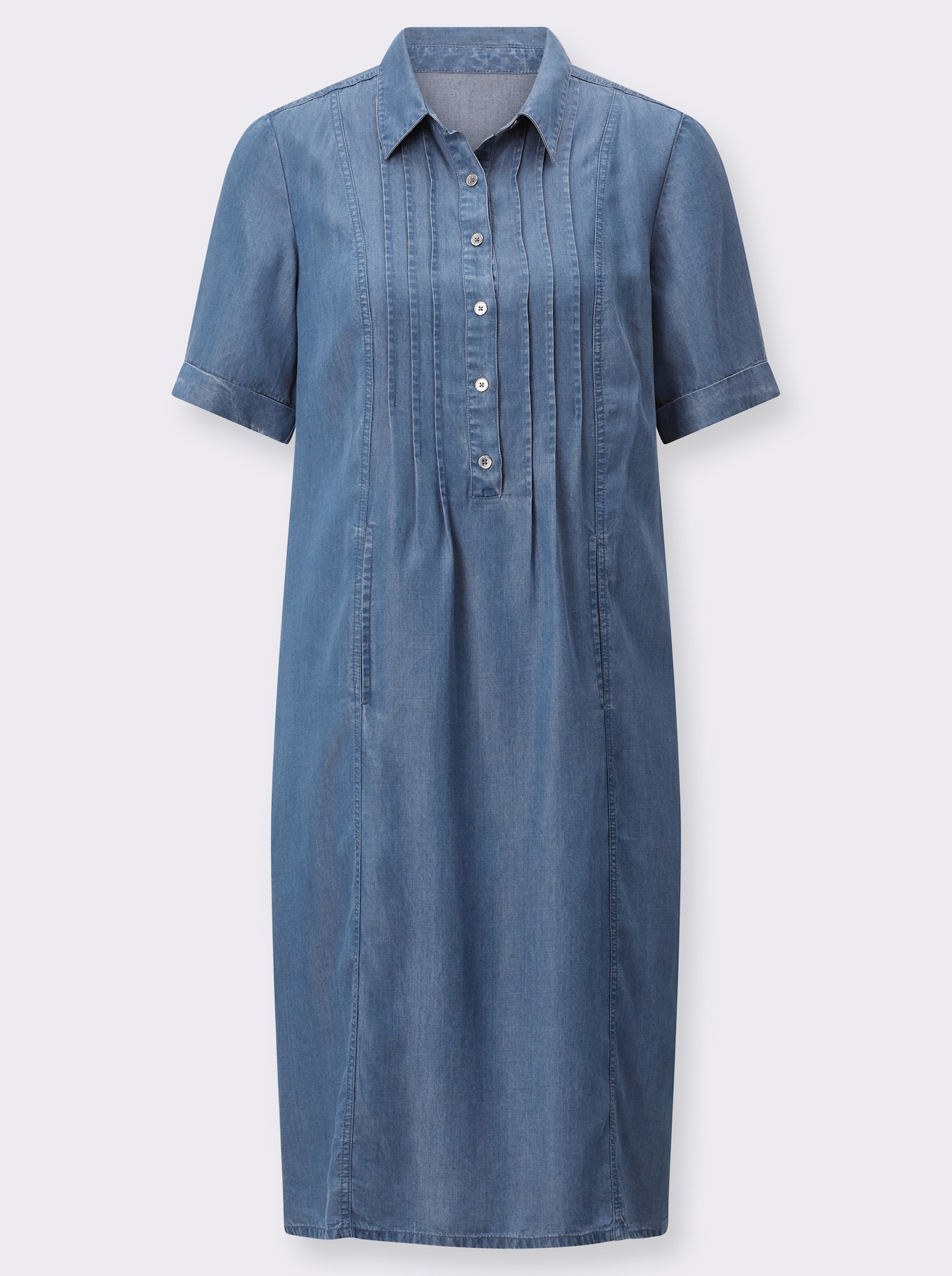 Jeanskleid in Lyocell-Qualität - blue-bleached