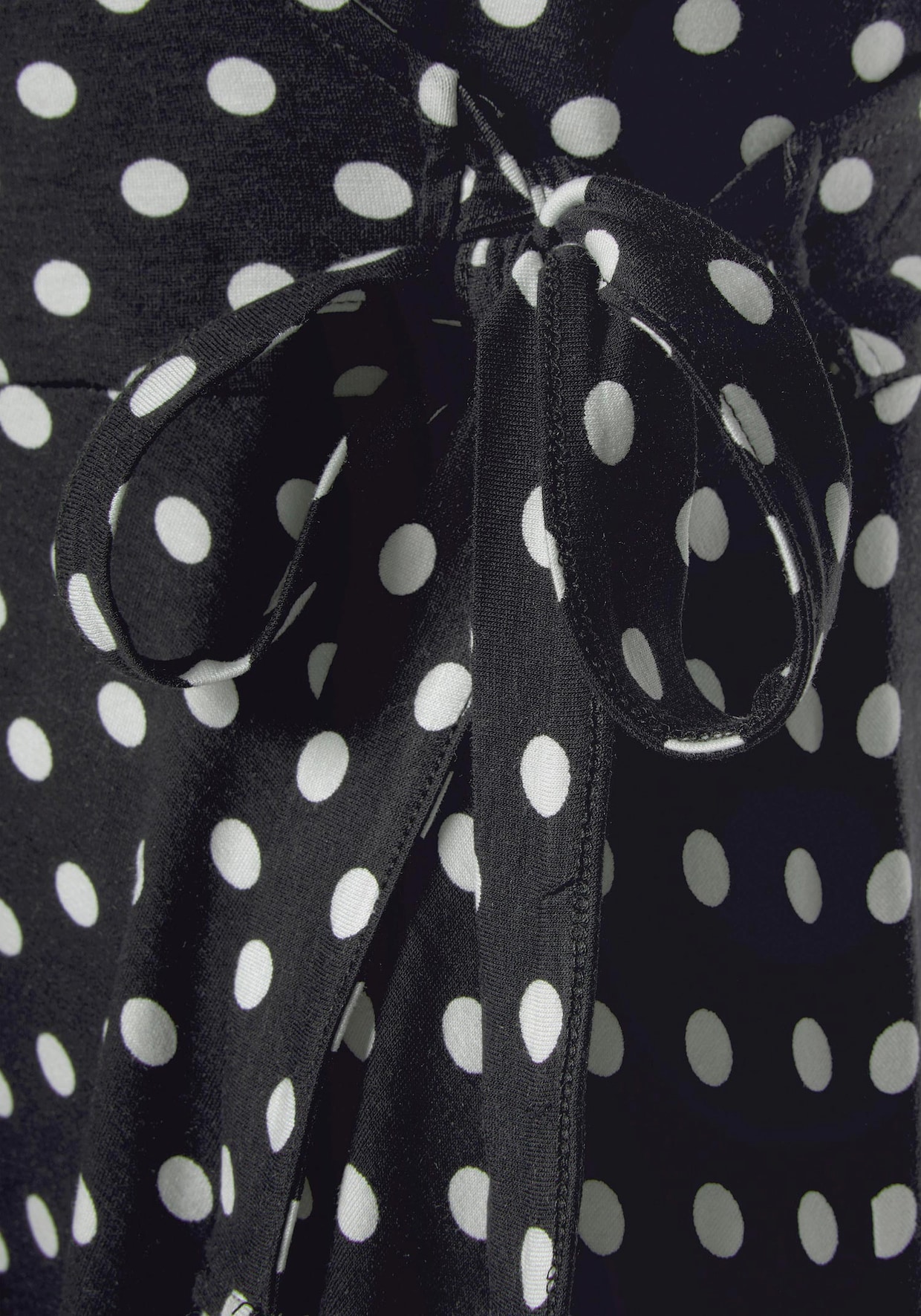 LASCANA Jerseykleid - schwarz-weiß-gepunktet